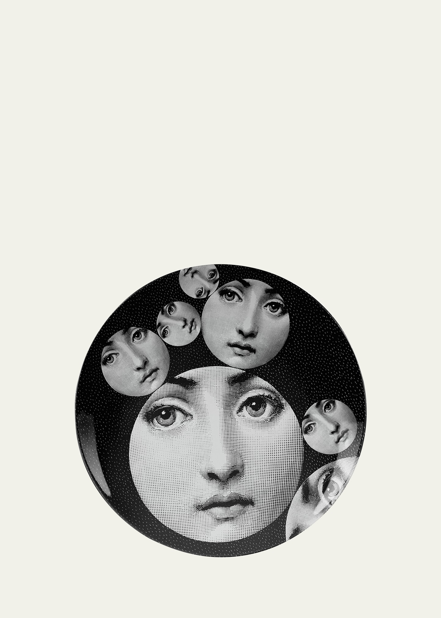 Fornasetti Wall Plate Tema E Variazioni N.242 In White/black