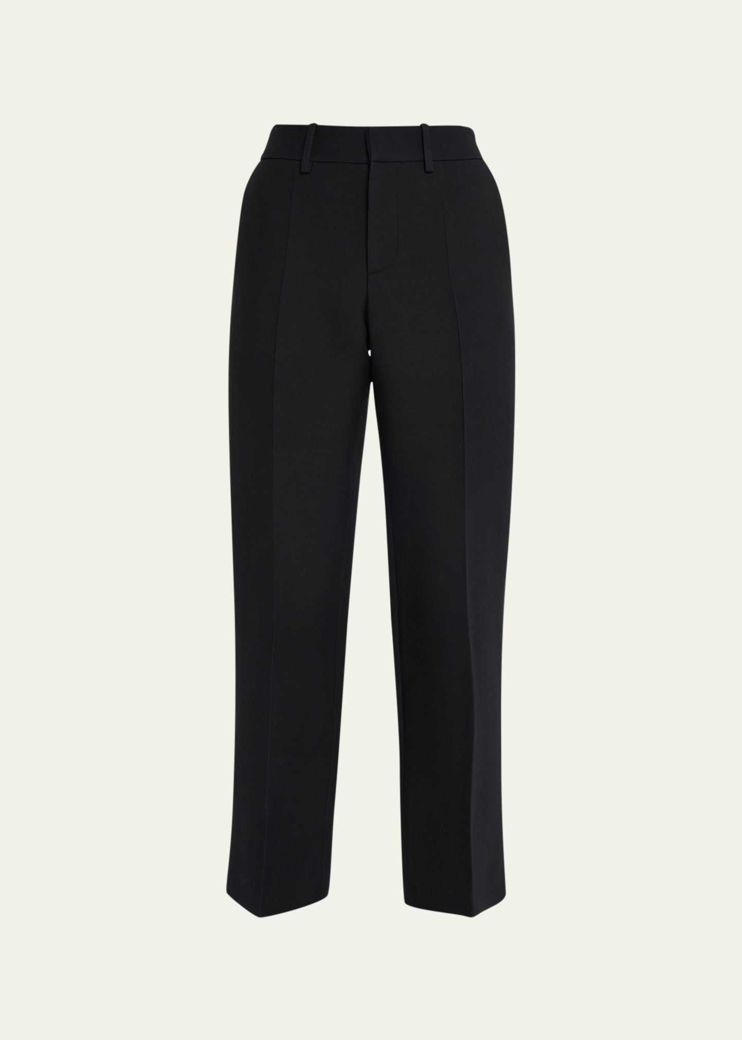 Shop Brandon Maxwell Cropped Wool Pants In Black