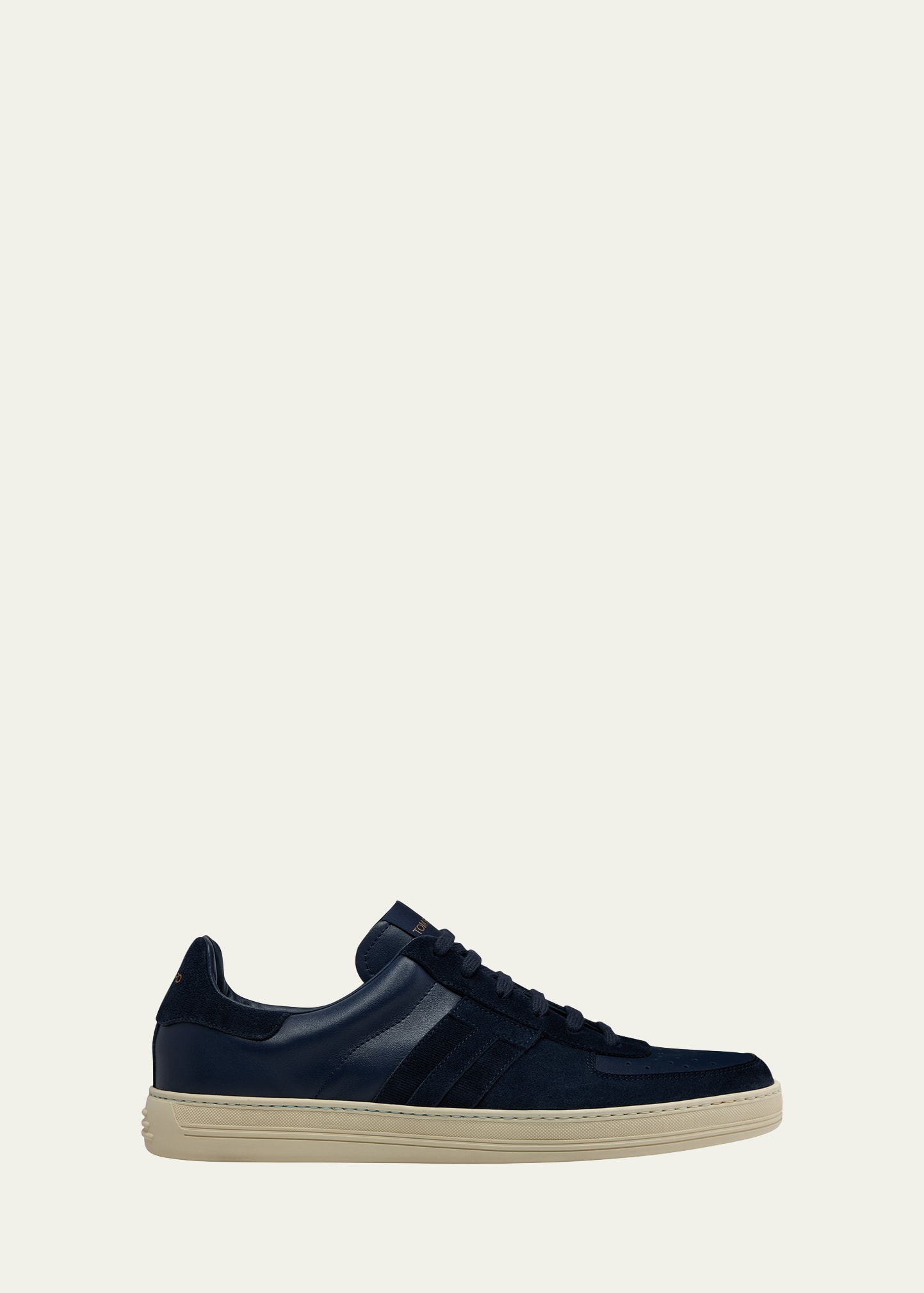 Shop Tom Ford Men's Radcliffe Leather Low-top Sneakers In Midnight Blue