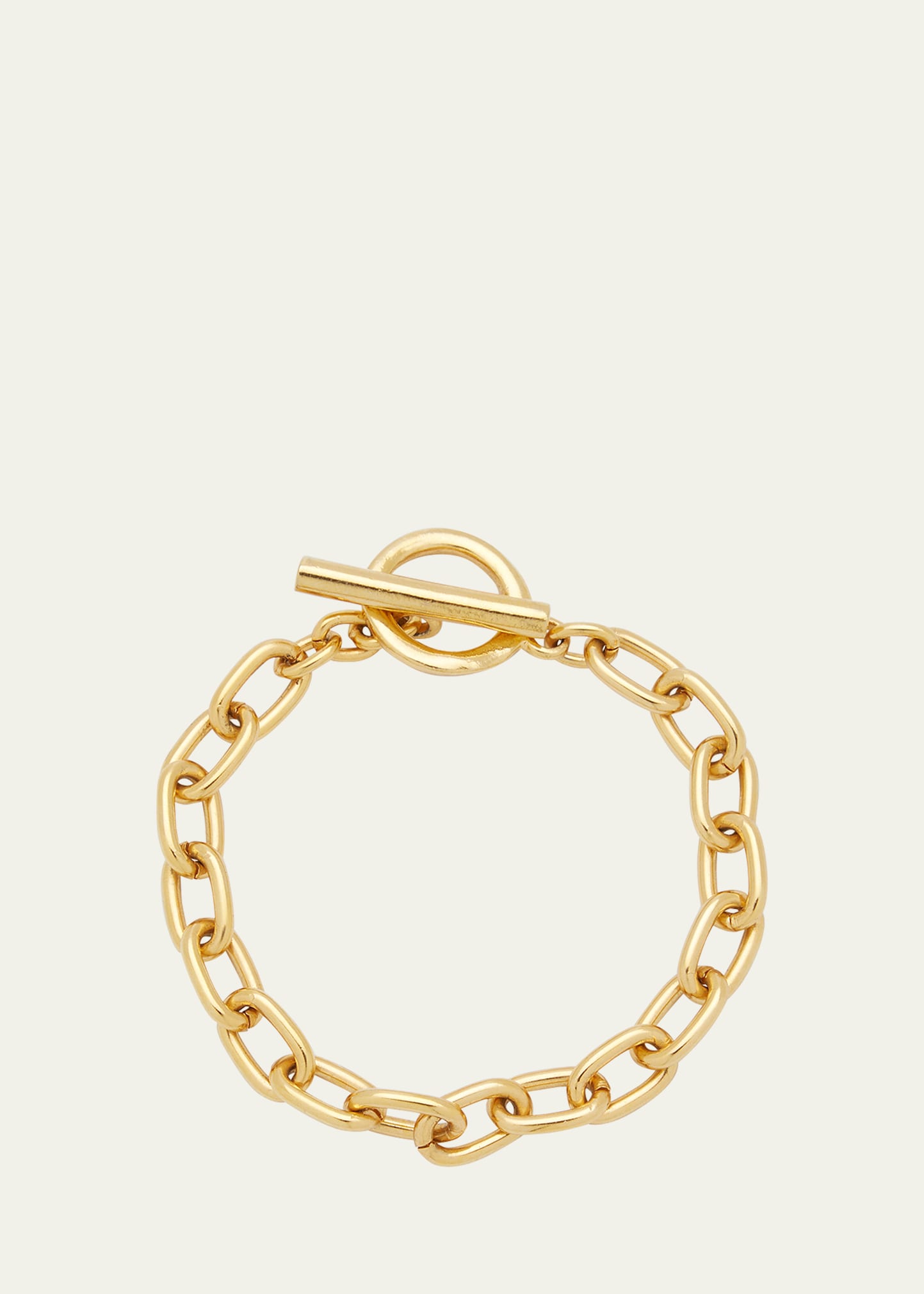 Ben-amun 24k Yellow Gold Electroplate Small Chain Link Bracelet In Yg