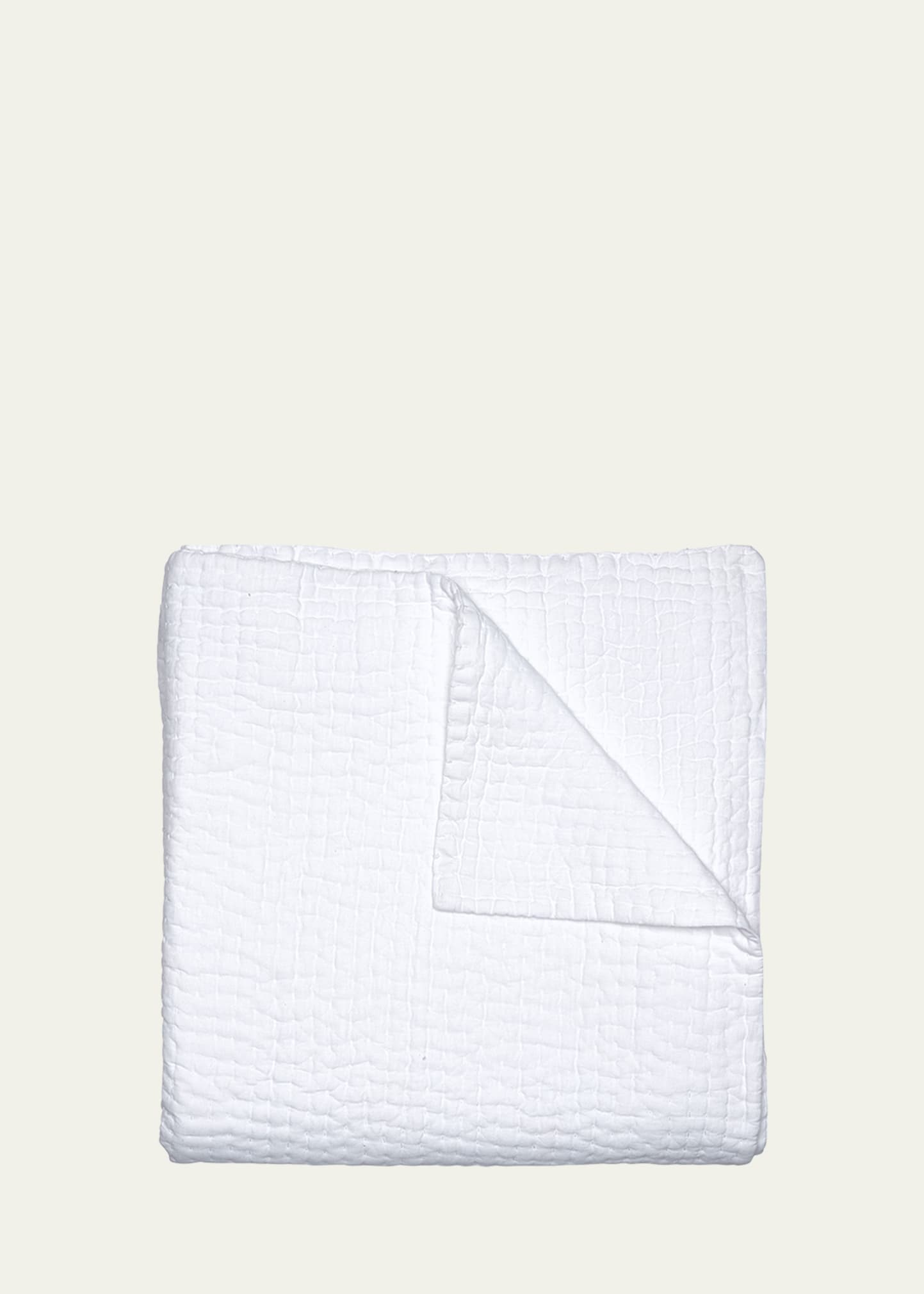 Vivid White King Coverlet