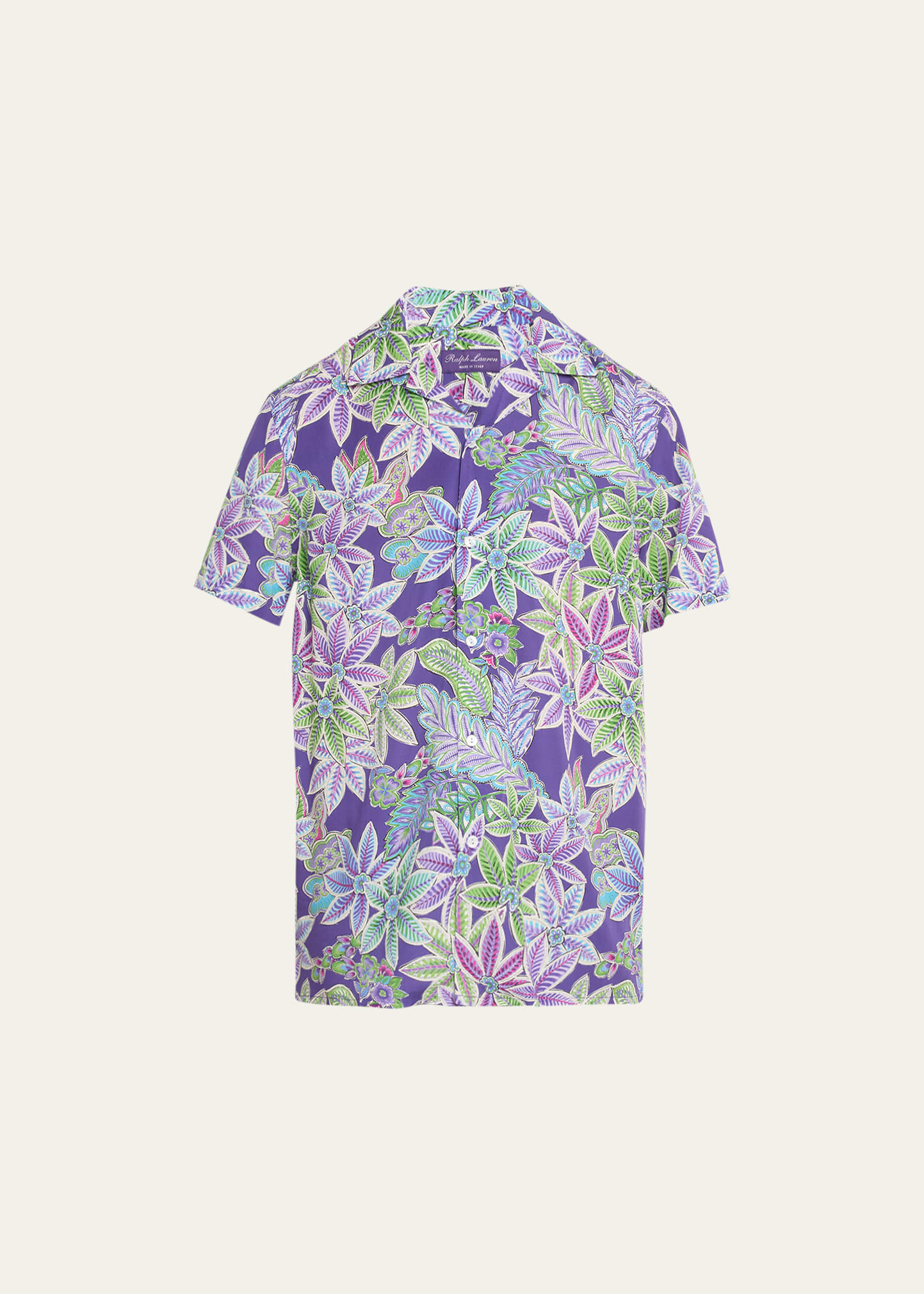 Ralph Lauren Purple Label Men's Archer Floral Silk Camp Shirt In Floral Multi