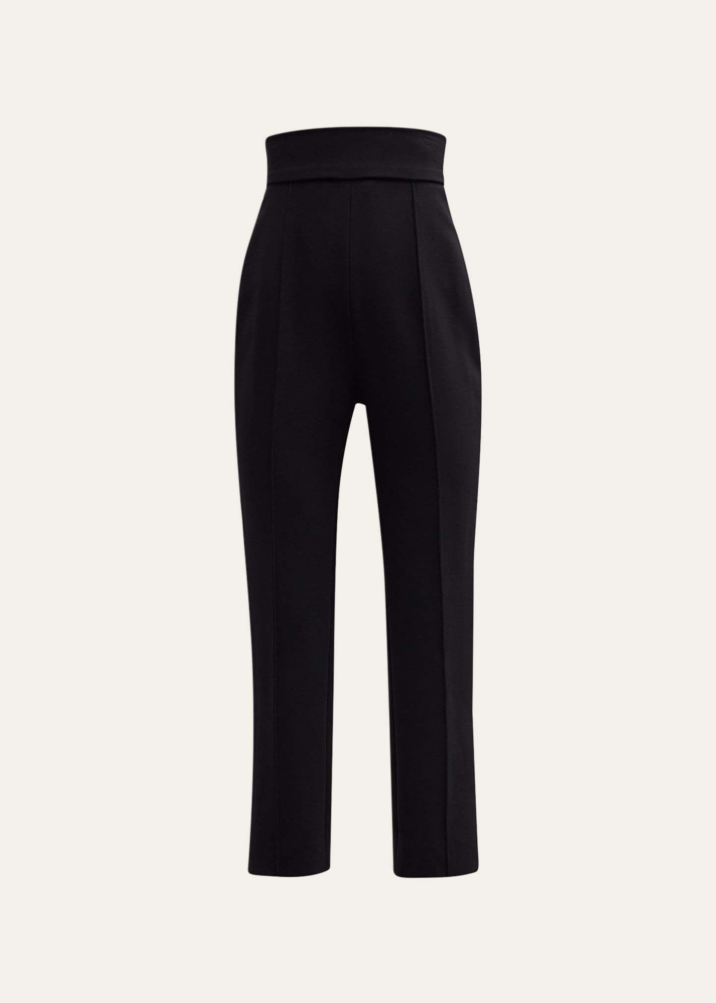Shop Carolina Herrera High-rise Skinny-leg Ankle Crepe Pants In Black