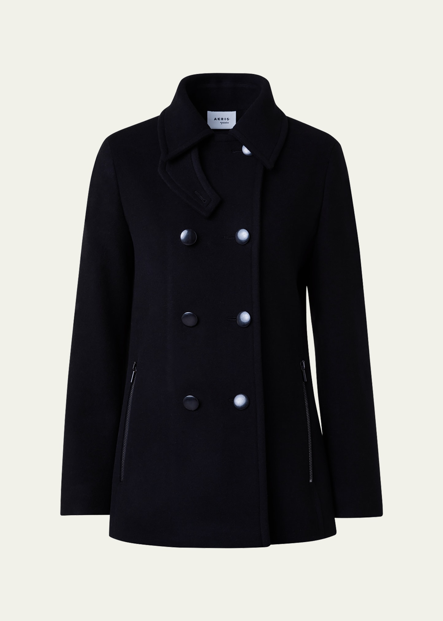 Akris Punto Cashmere And Wool-blend Top Coat In Black