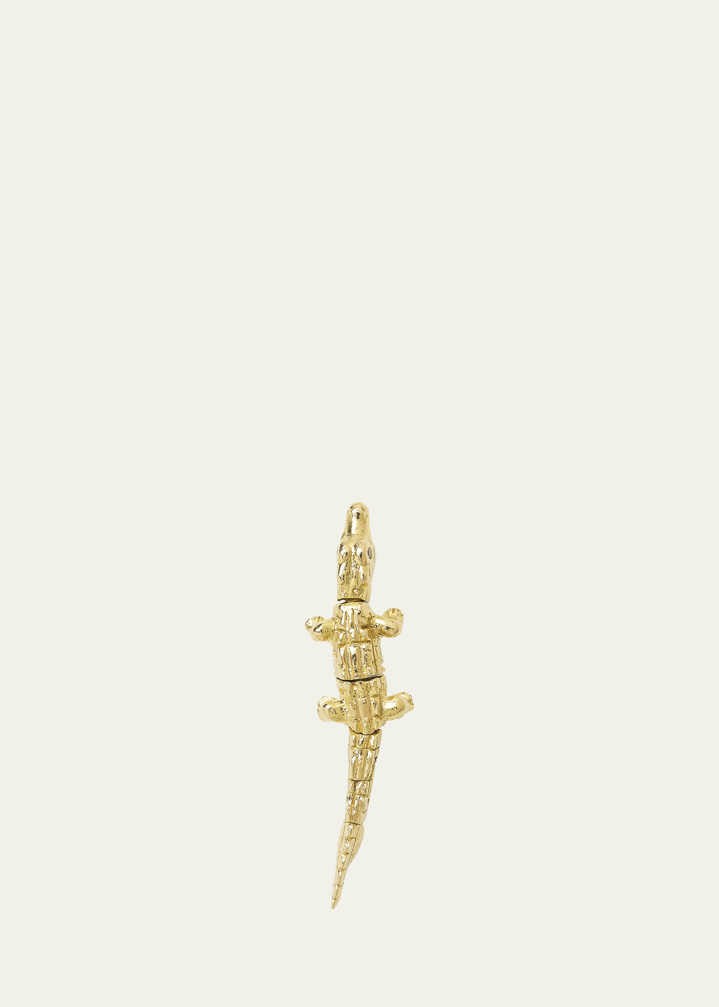 18K Yellow Gold Alligator Convertible Earring with Diamonds