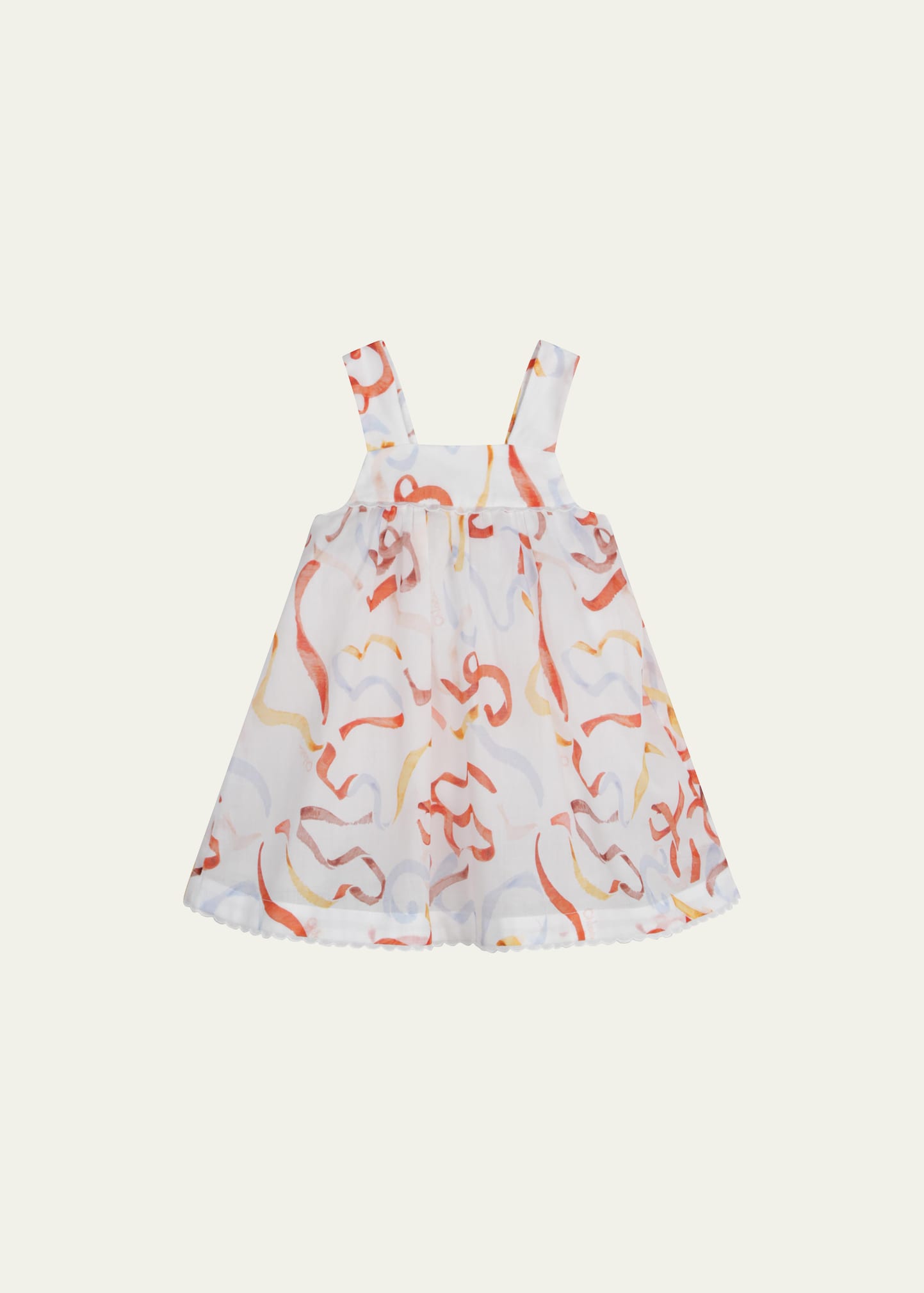 Girl's Dress W/ Multicolor Ribbons-Print, Size 6M-3