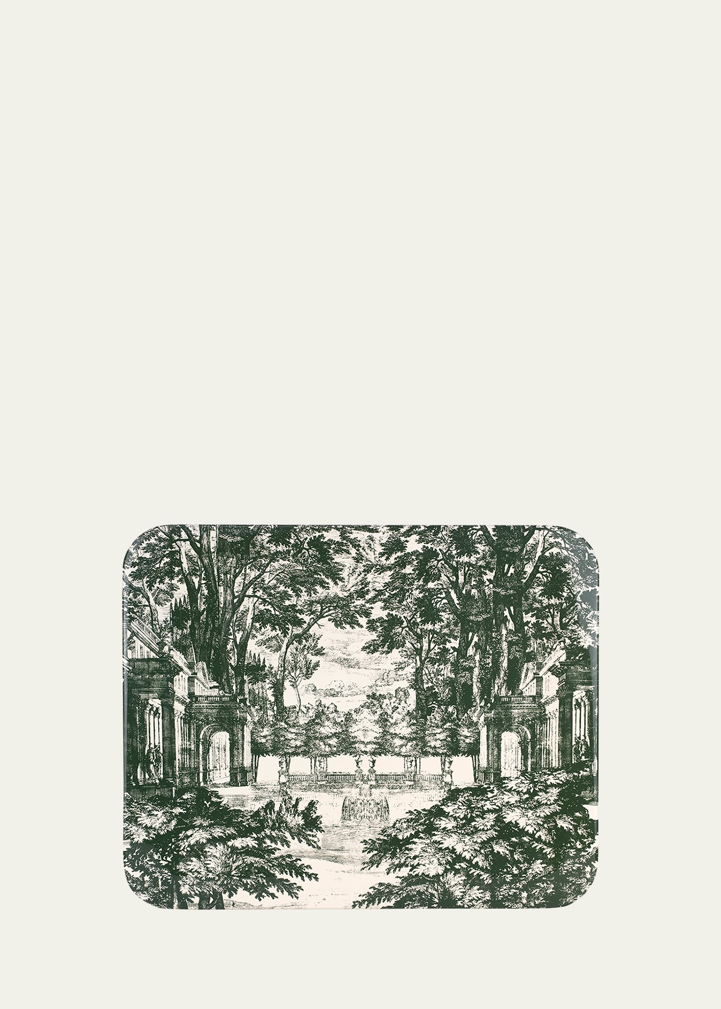 Fornasetti Tray 48x60cm - Giardino Settecentesco Green Ivory In Multi