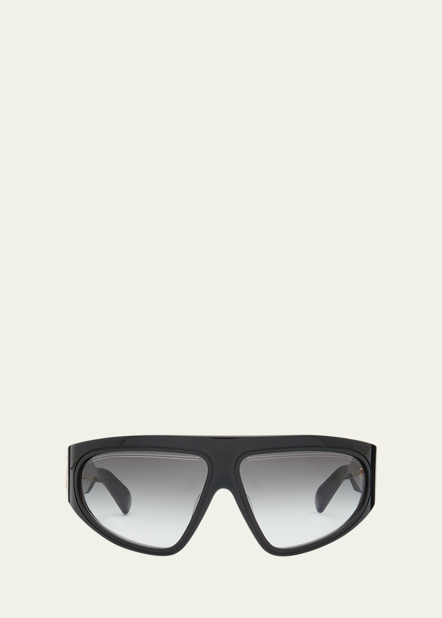 Balmain B-escape Oval Sunglasses In Blk-gld