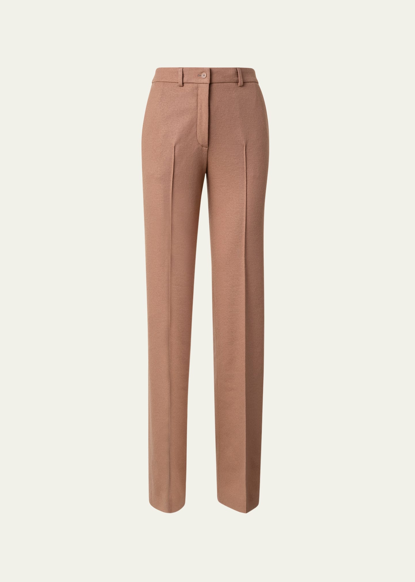 AKRIS PUNTO FAYSA FELTED WOOL STRAIGHT-LEG PANTS