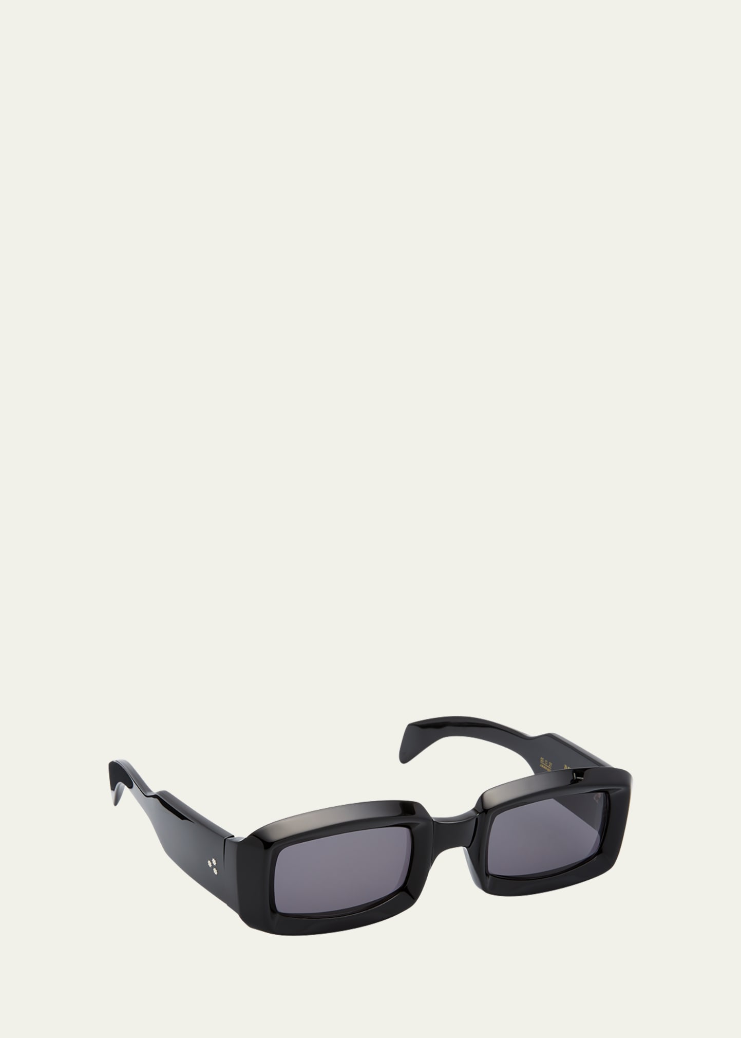 Jacques Marie Mage Rectangle Thick Sunglasses In Black