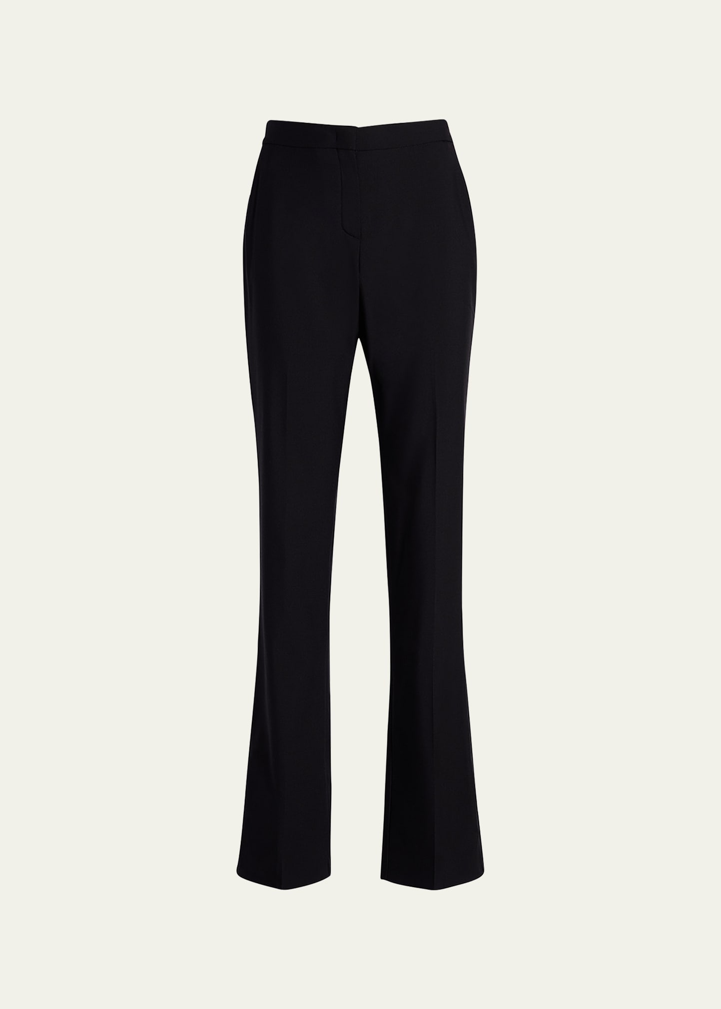 Another Tomorrow Merino Wool Classic Trousers In Black
