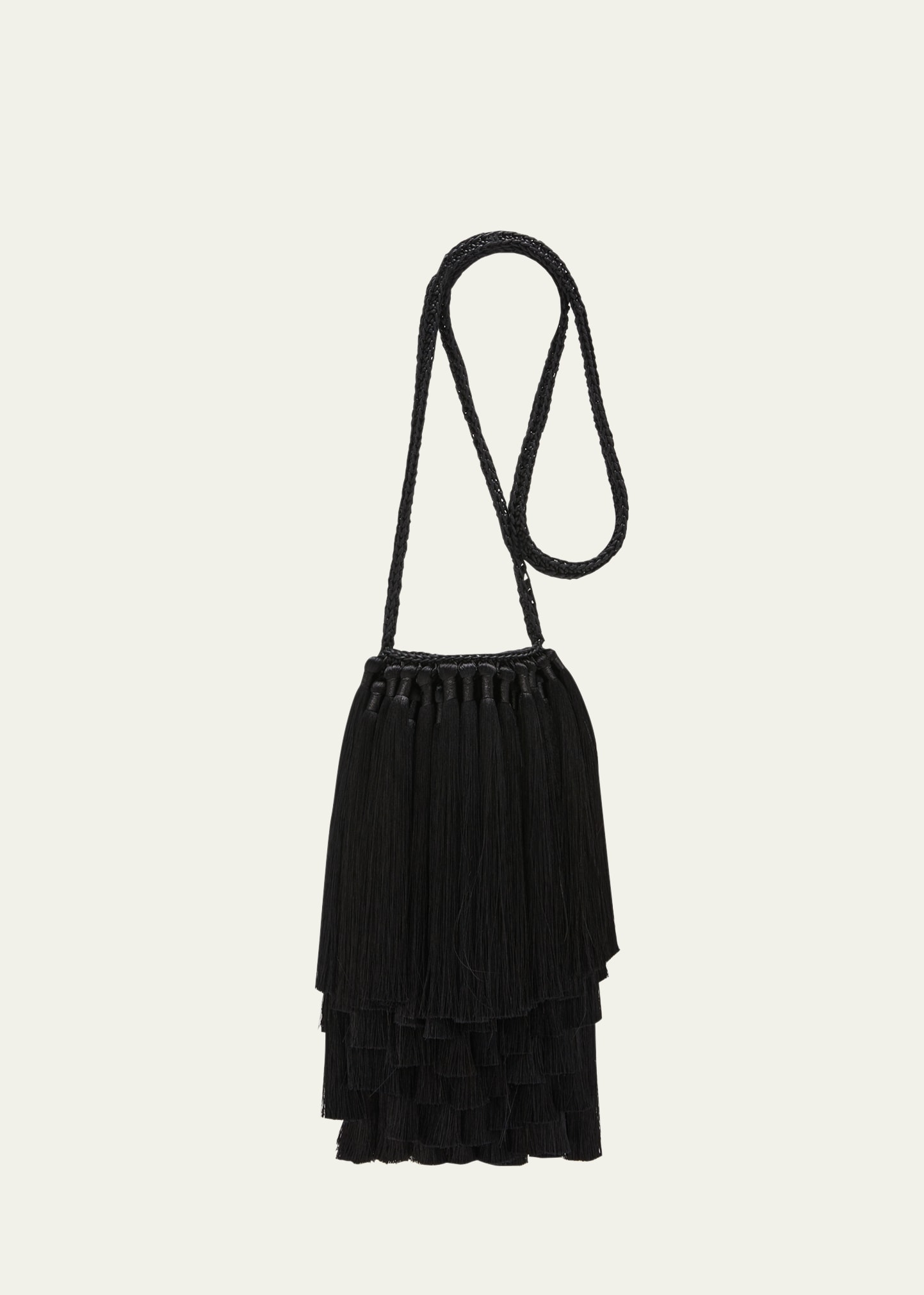 Victoria Beckham Mini Tassel Shoulder Bag In Black