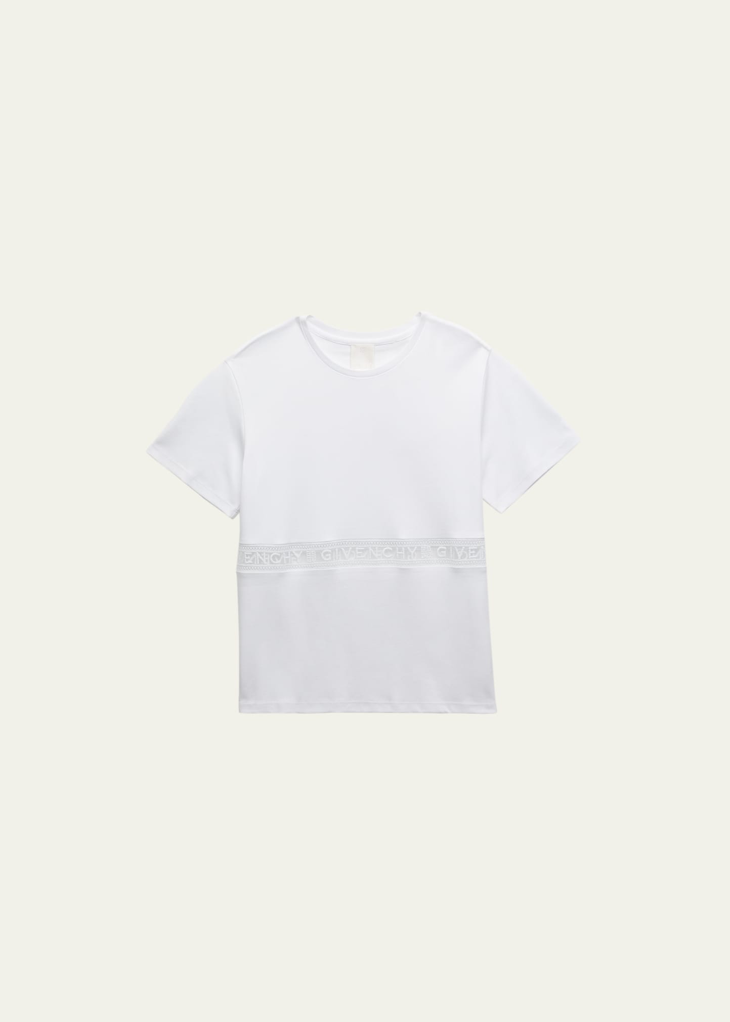 Givenchy Kids' T-shirt With Logo Band In 10p-white
