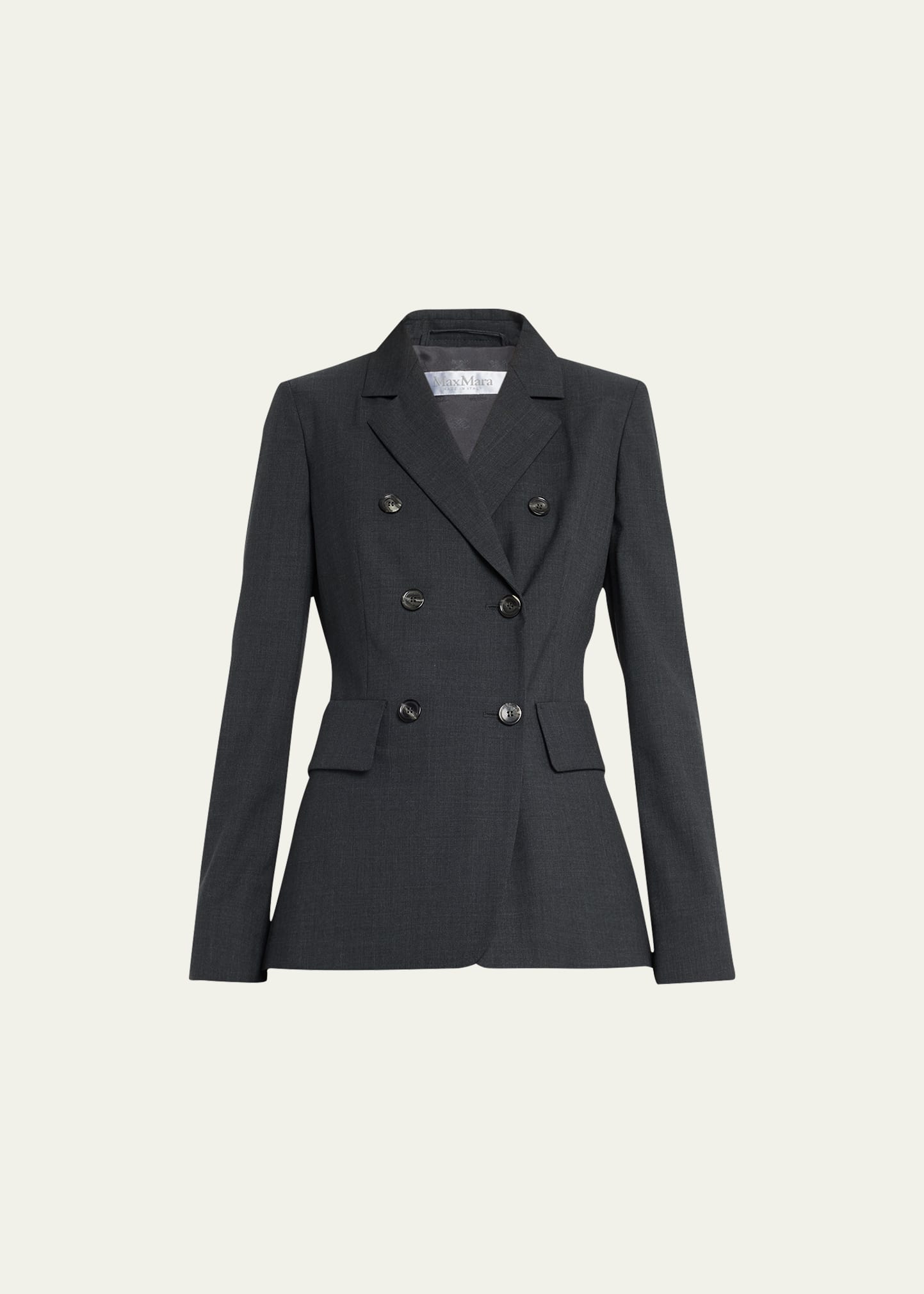 Max Mara Women's Double-breasted Jacket In Dark Grey