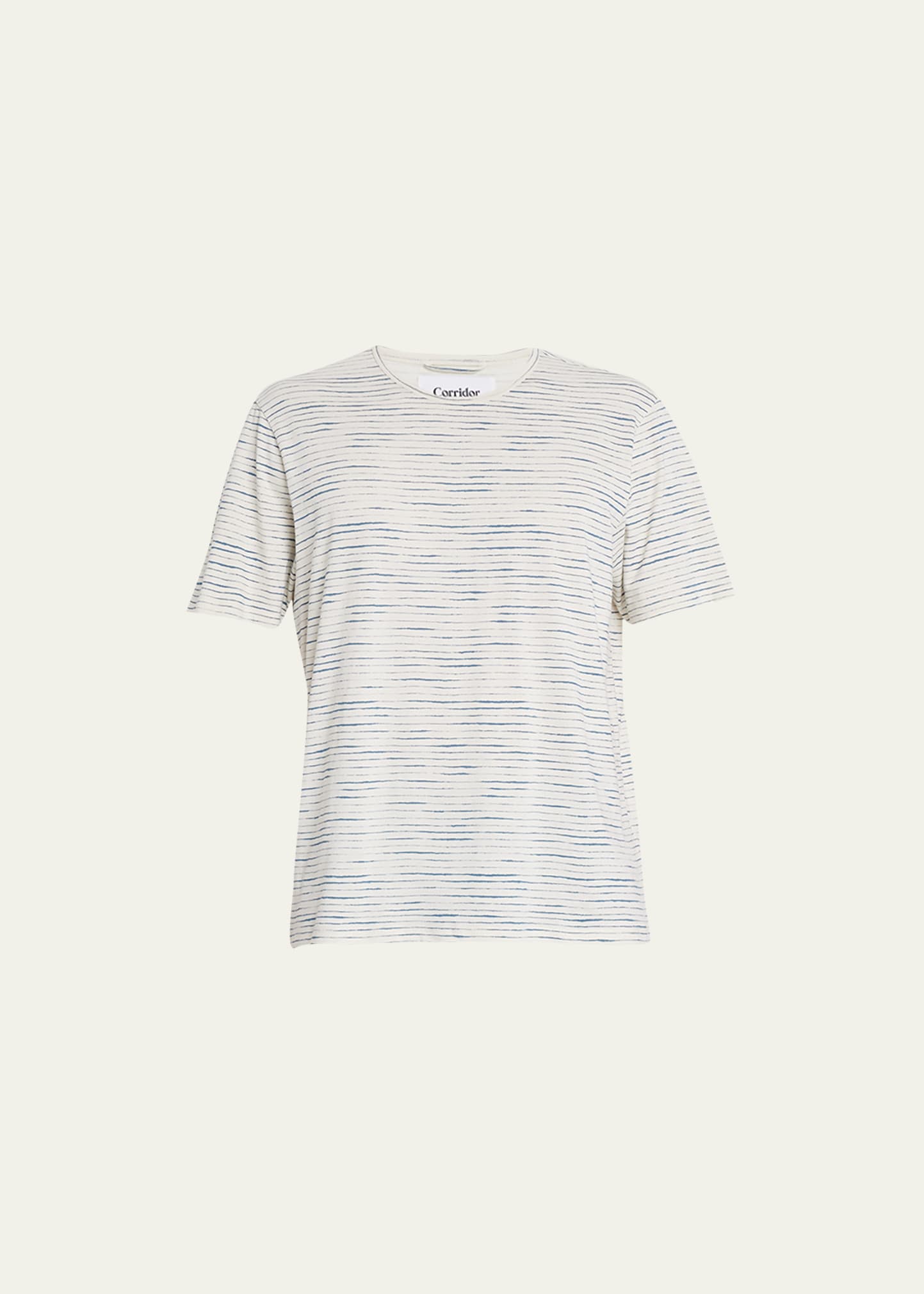 Corridor Frequency Striped Cotton-jersey T-shirt In Neutrals