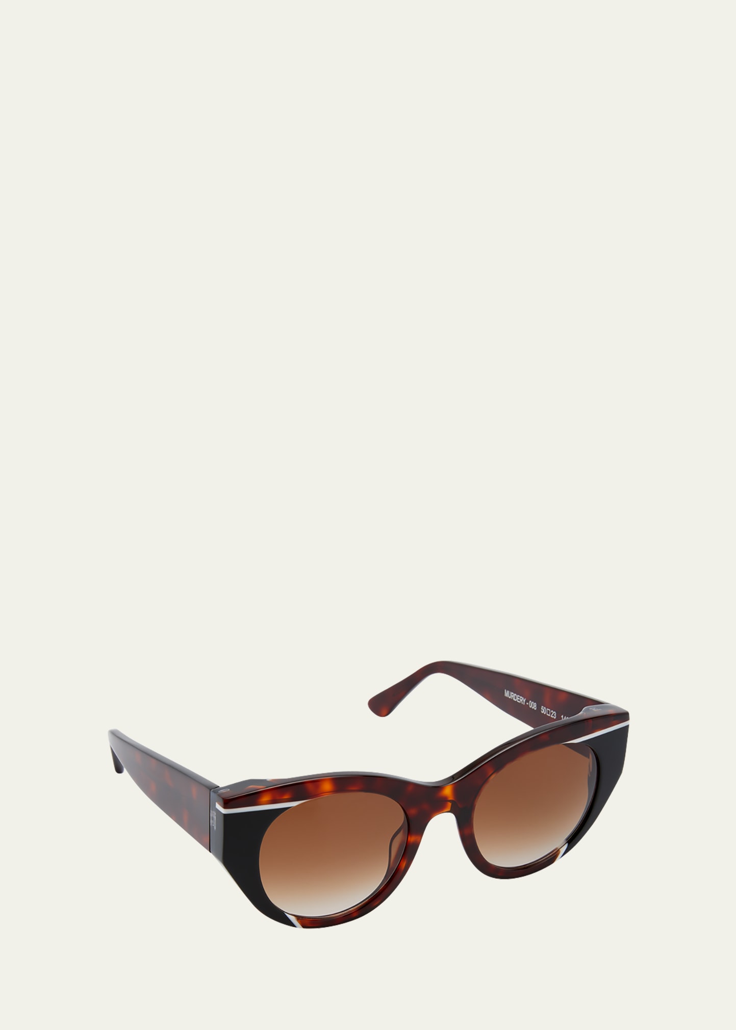 Thierry Lasry Murdery Color-block Acetate Cat-eye Sunglasses In Brown