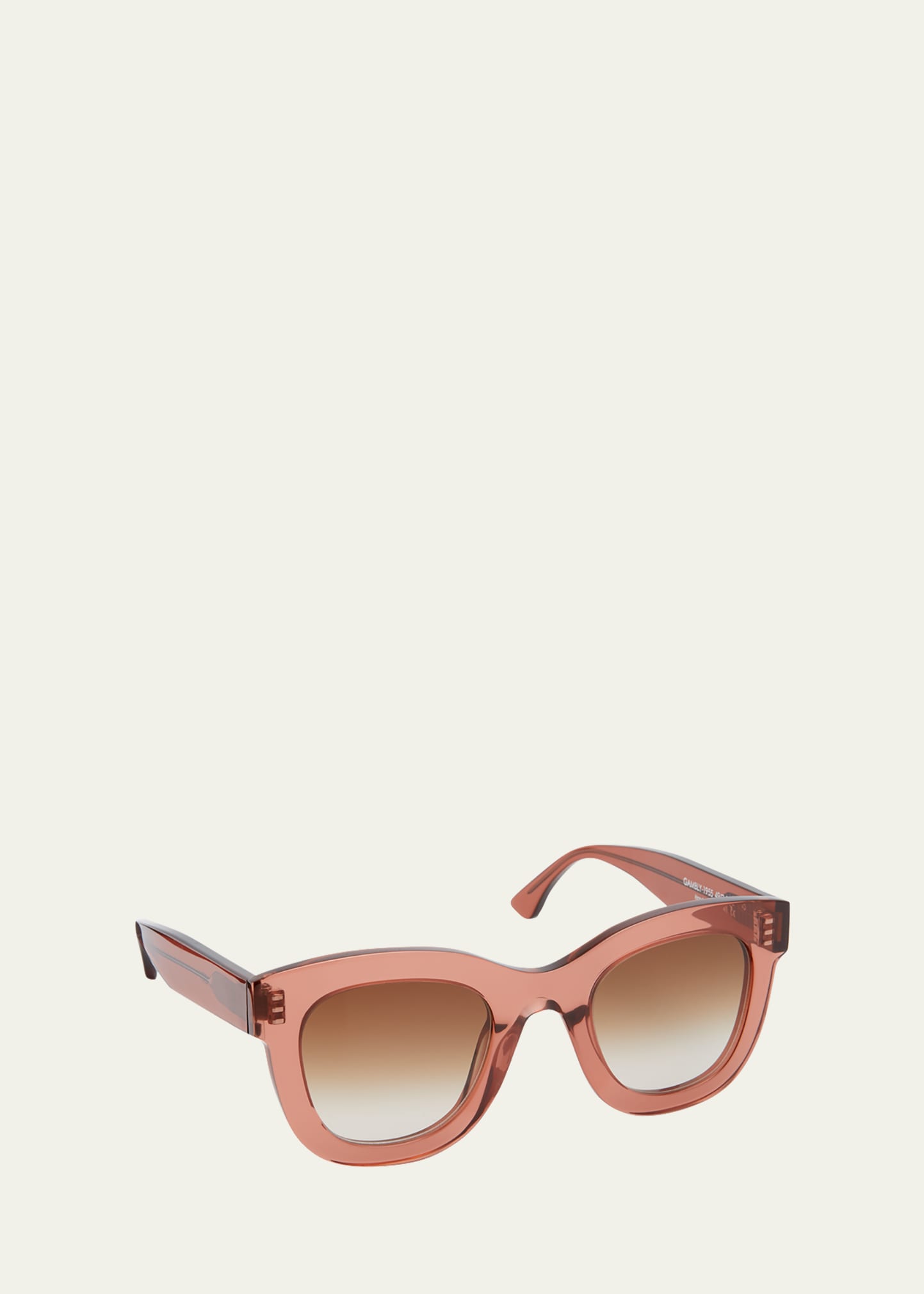 Thierry Lasry Gambly 1955 Rectangle Acetate Sunglasses In Brnsmk