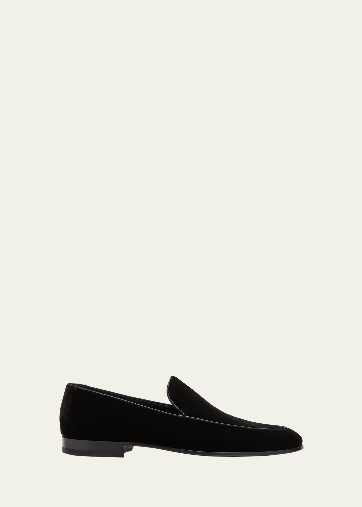 Shop Magnanni Men's Jaxon Velvet Loafers In Black