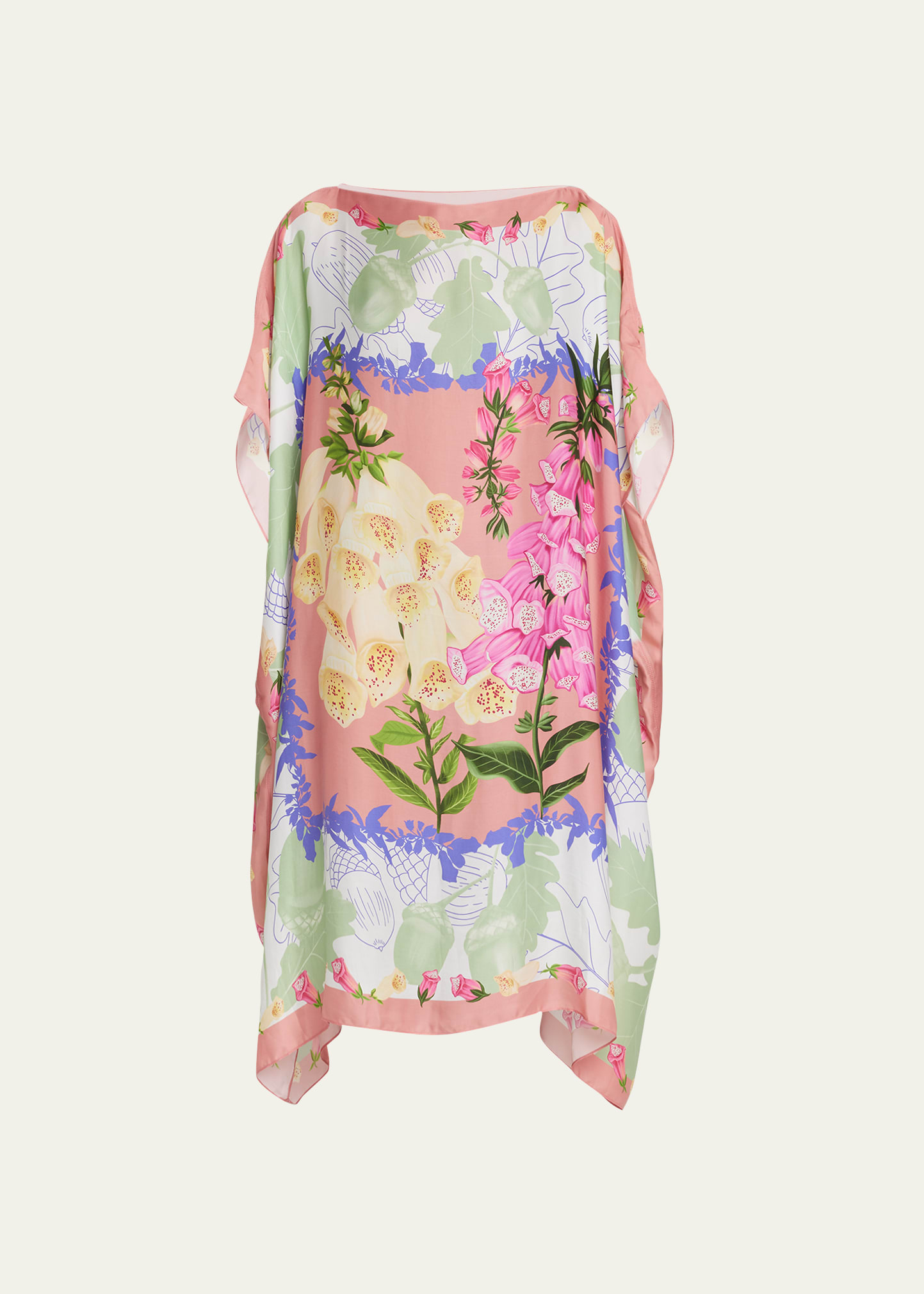 Foxgloves of Kashmir Box Kaftan Dress