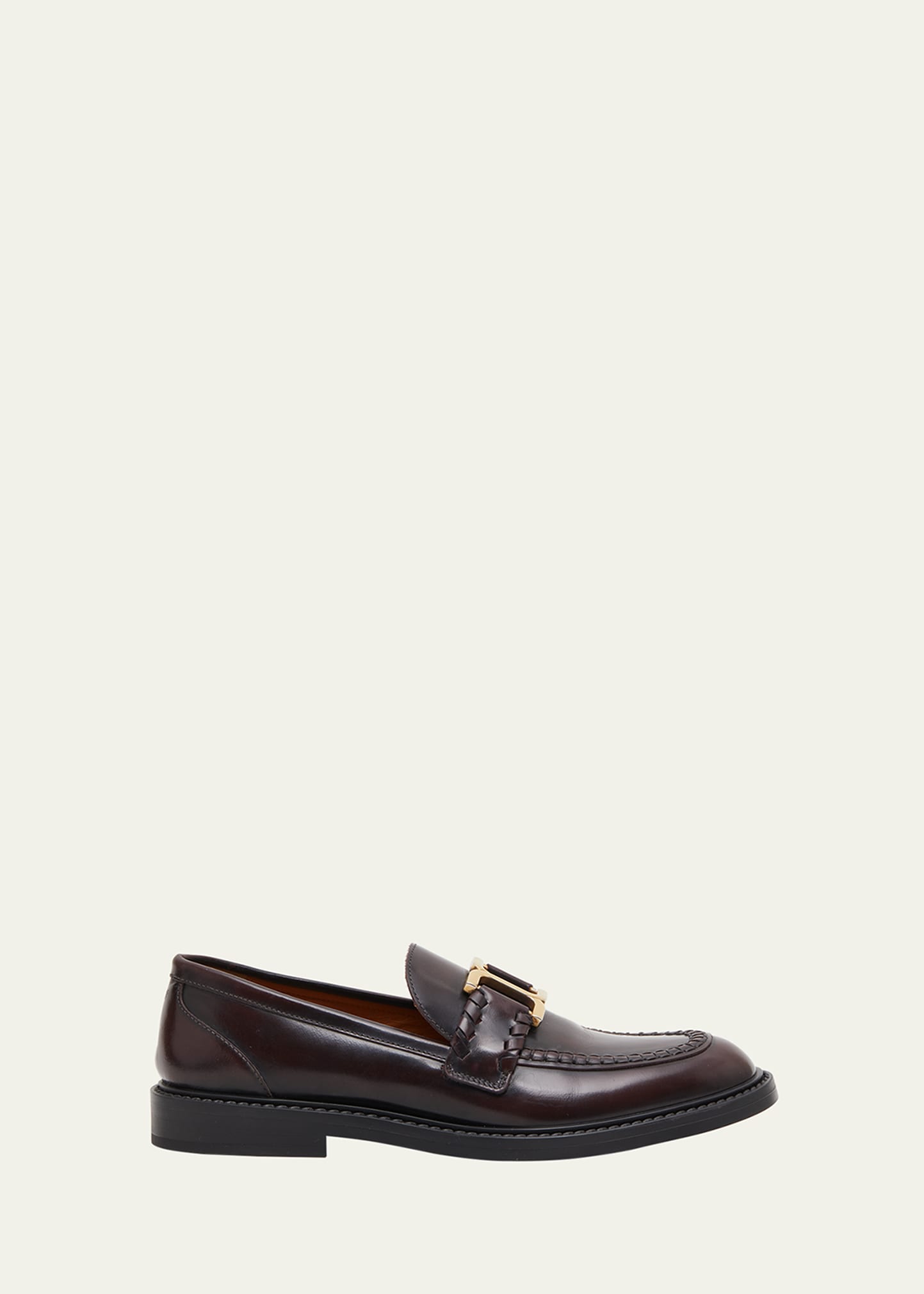 Marcie Leather Chain Loafers