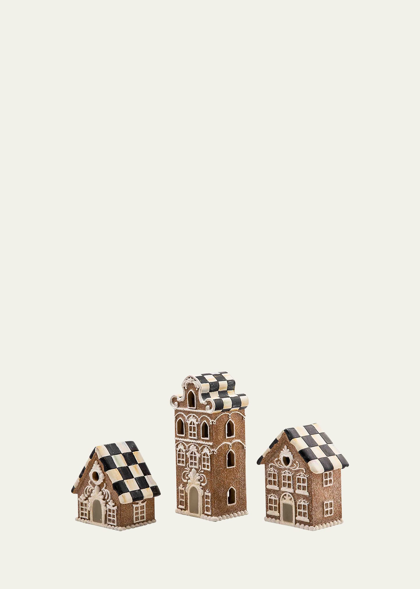 Gingerbread Illuminated Mini Houses, Set of 3