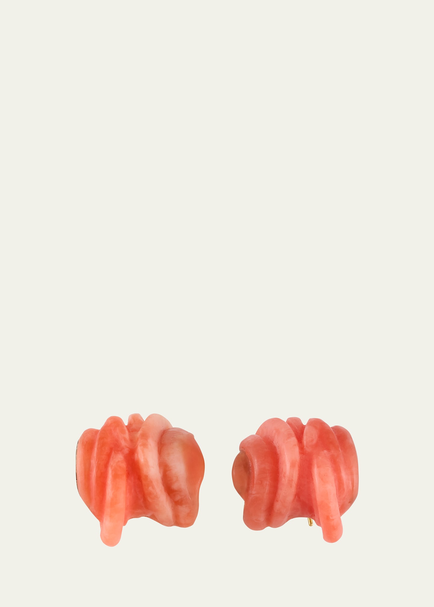 Completedworks Clash Sterling Silver Bio-resin Post Earrings In Coral