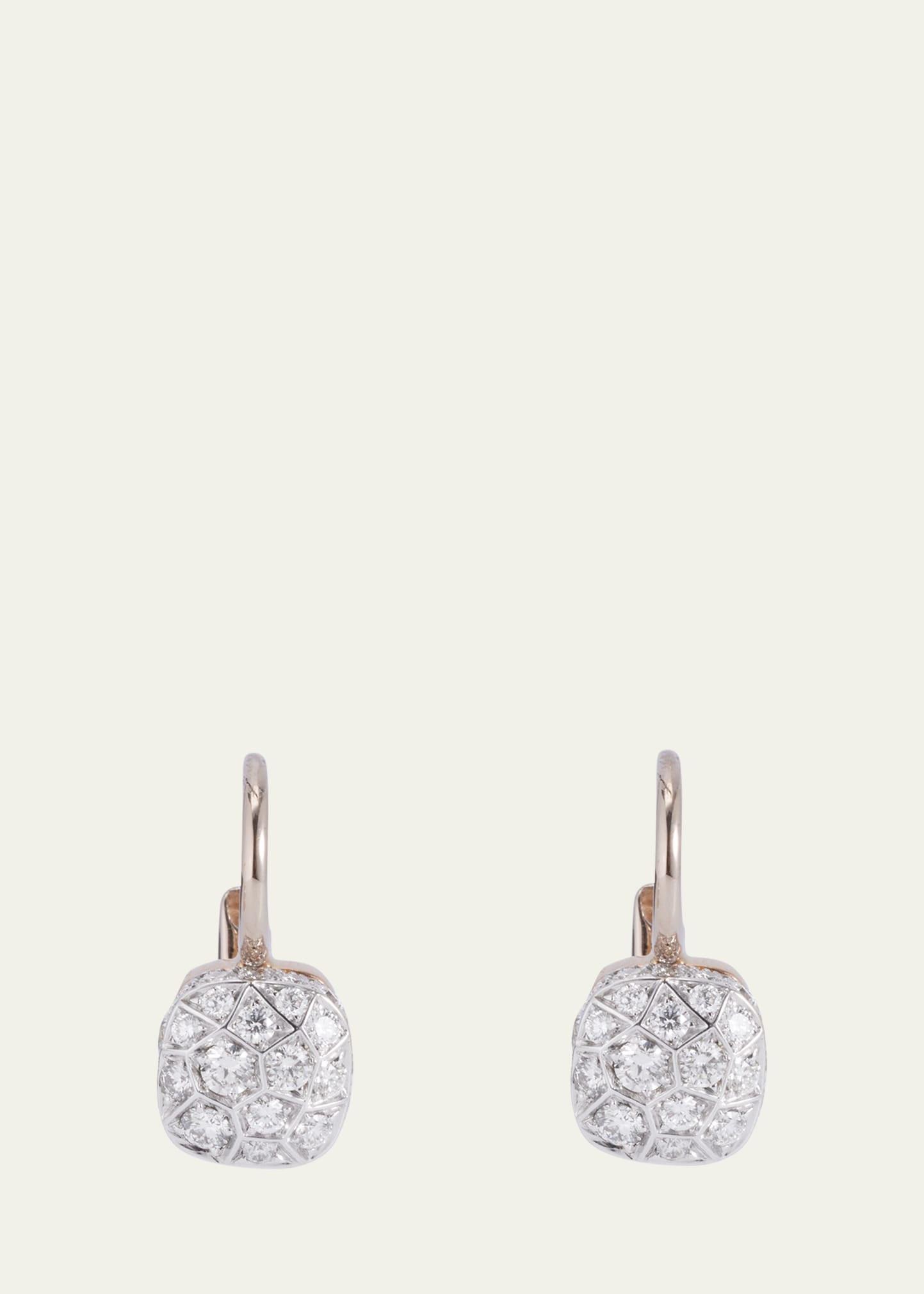 Shop Pomellato 18k White Gold Nudo Diamond Drop Earrings