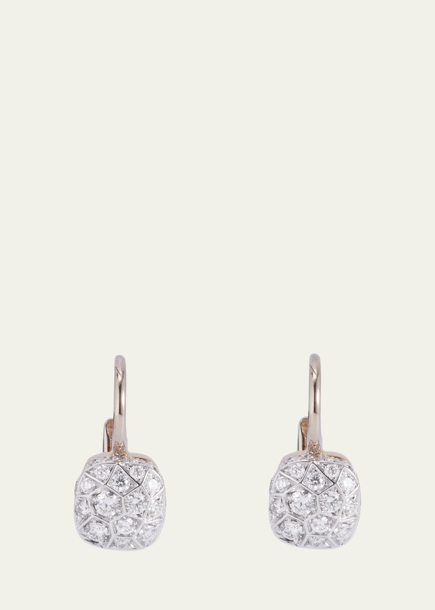 POMELLATO 18K WHITE GOLD NUDO DIAMOND DROP EARRINGS