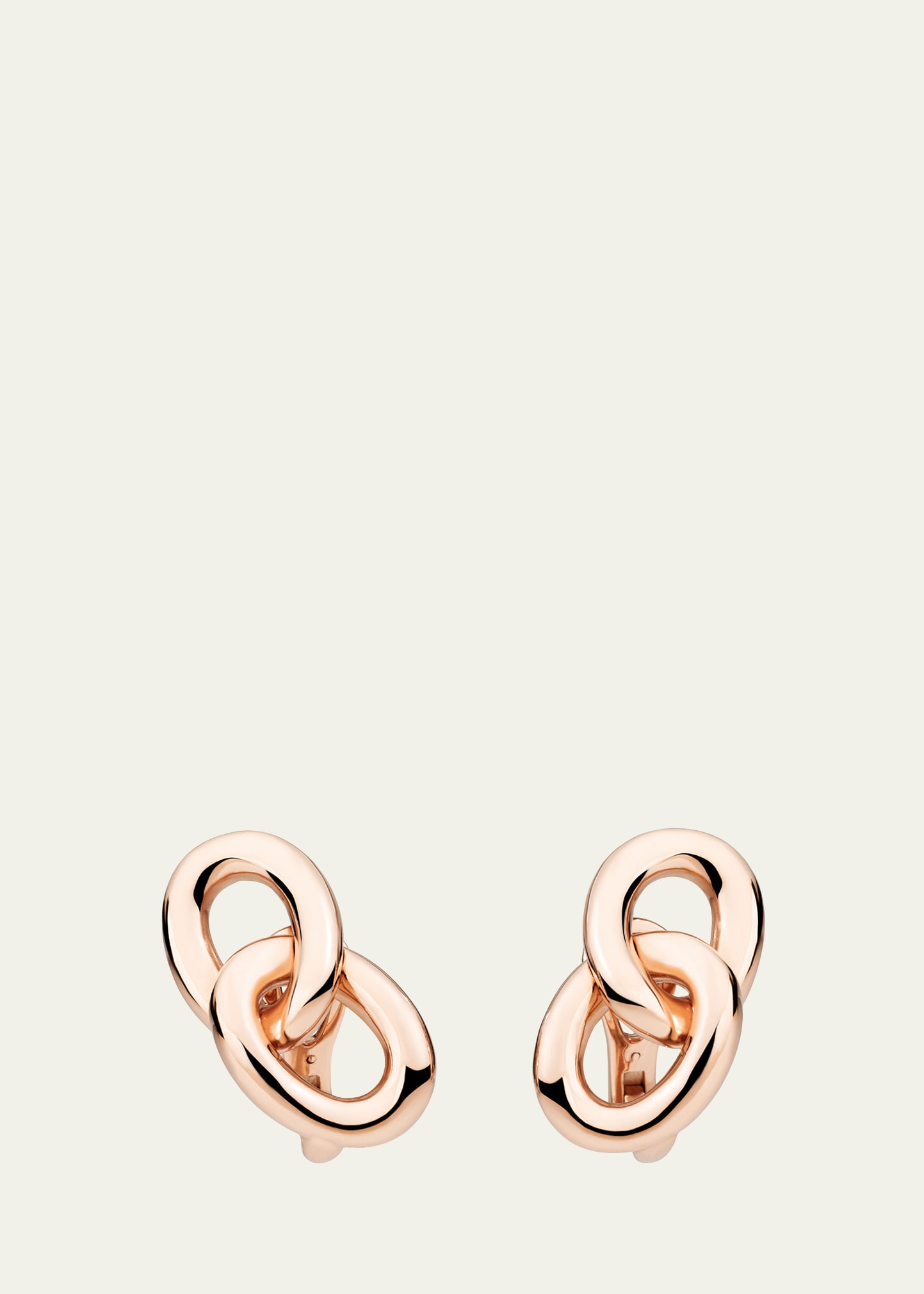 18K Rose Gold Catene Clip-On Earrings