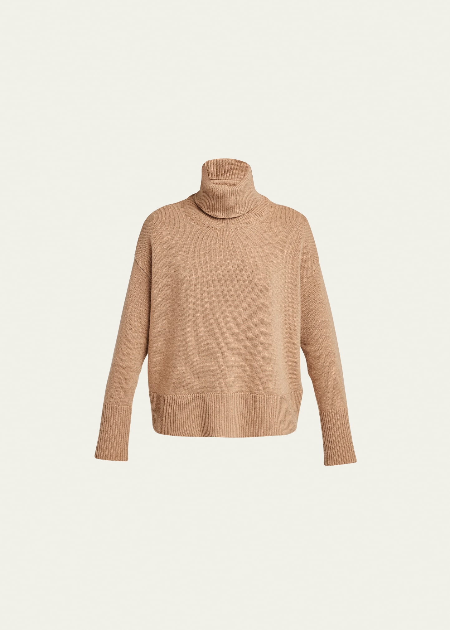 Shop Valentino Turtleneck Cashmere Sweater In Camel