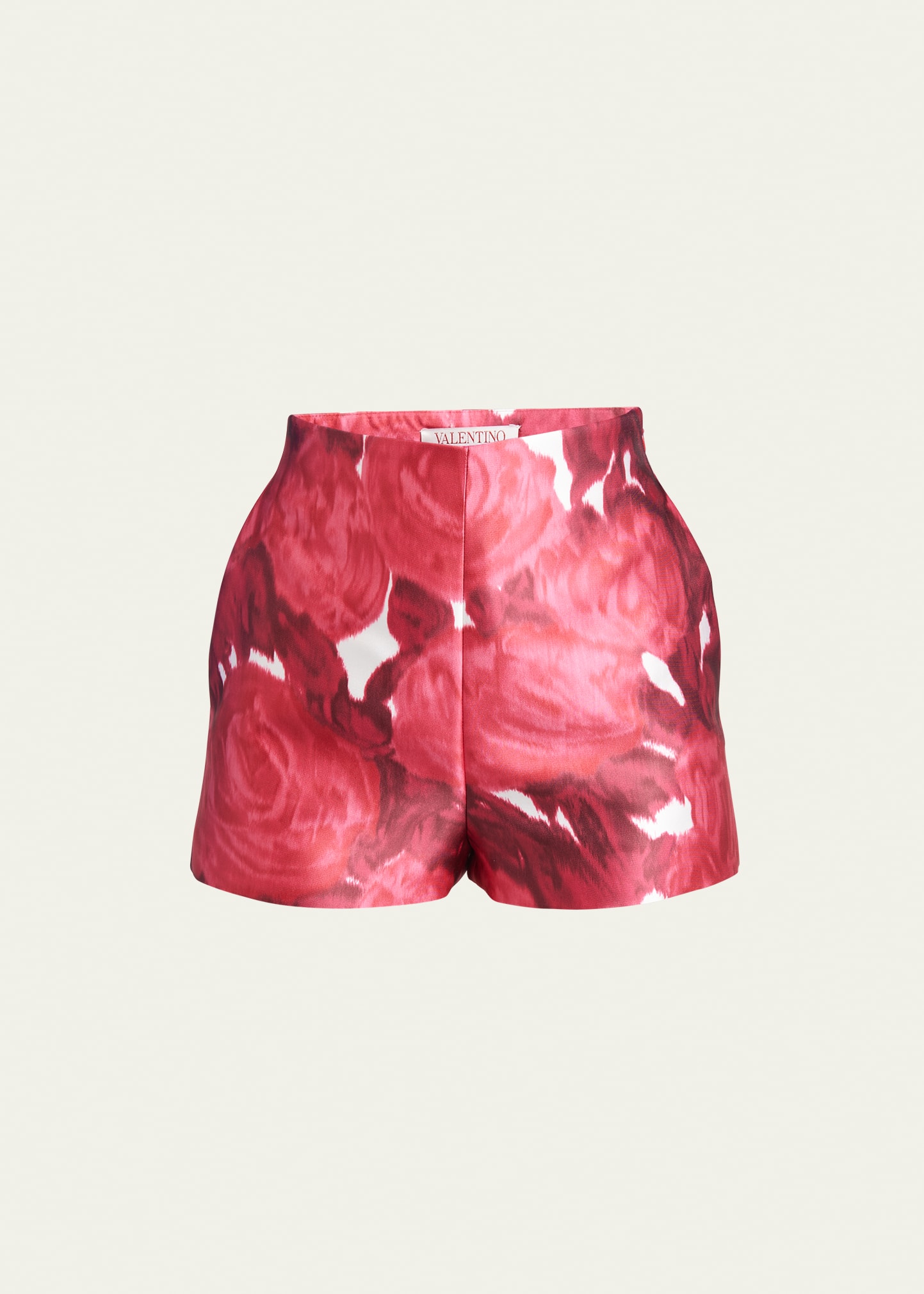 Rose-Print Mini Shorts