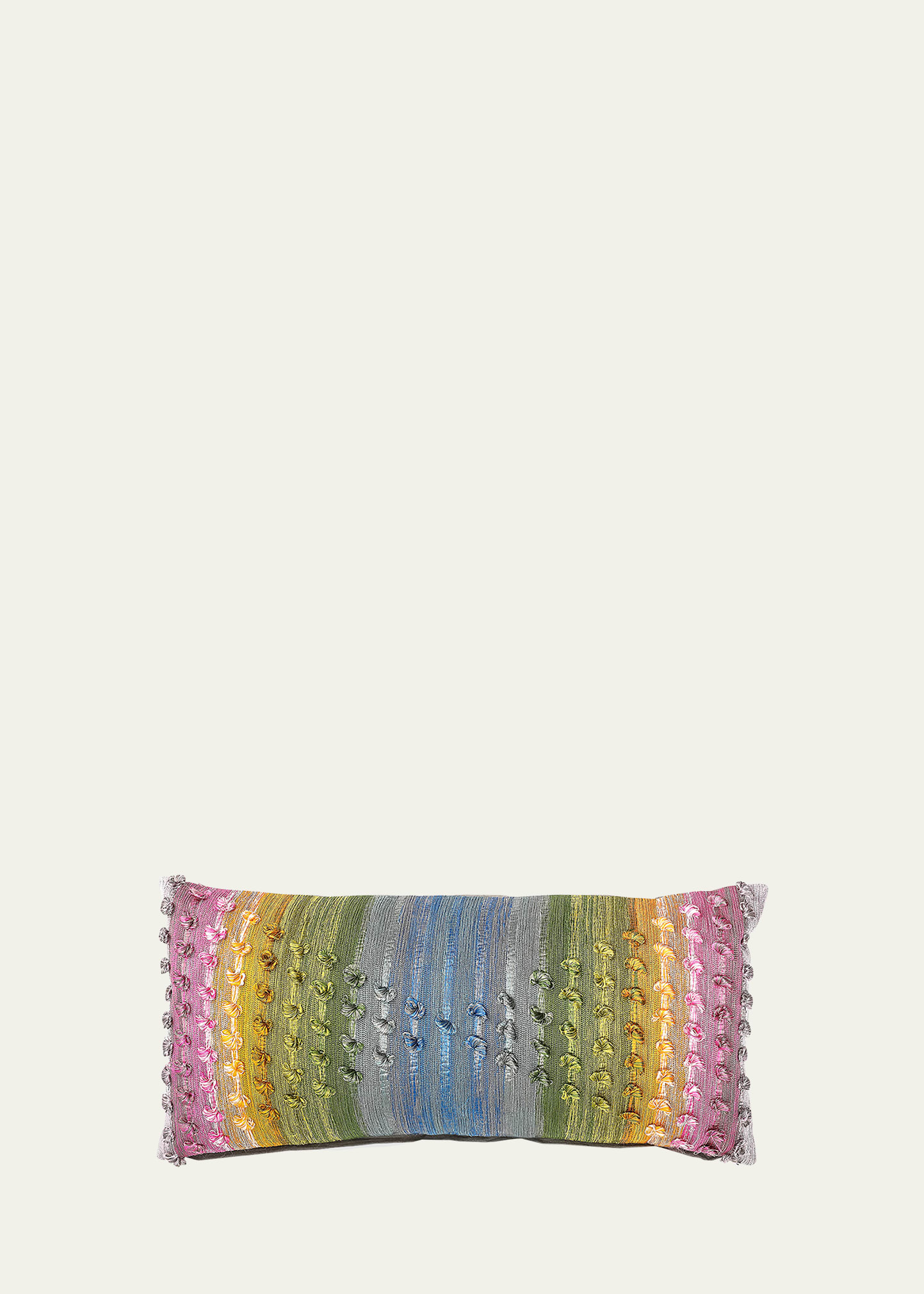 Mosaic Rainbow Long Lumbar Pillow, 14" x 30"