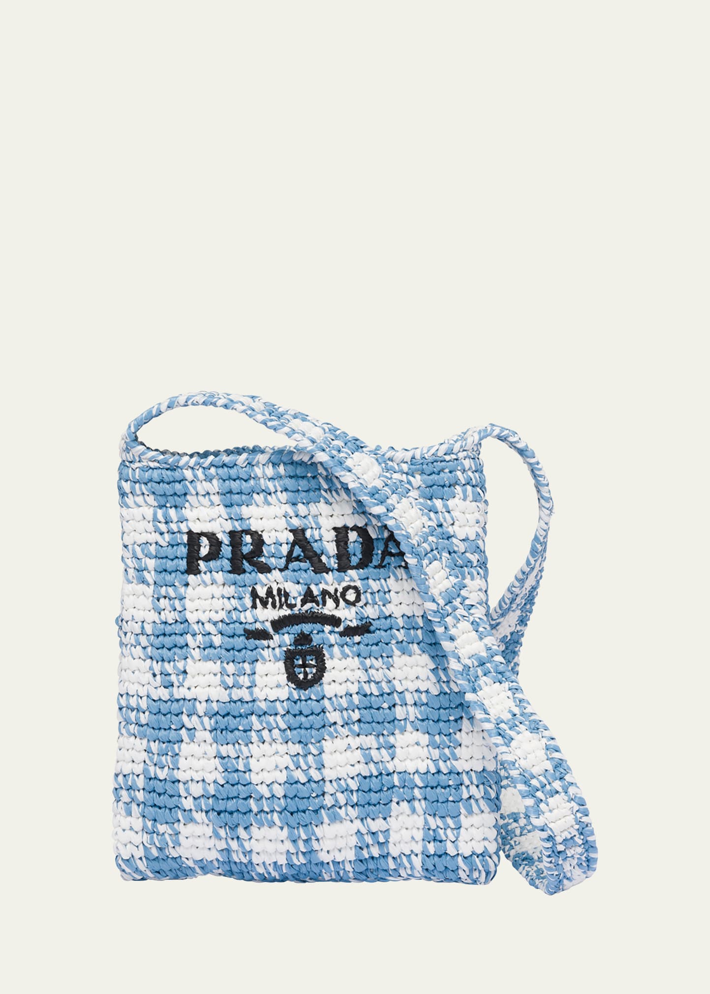 Prada triangle-logo Raffia Tote Bag - Farfetch