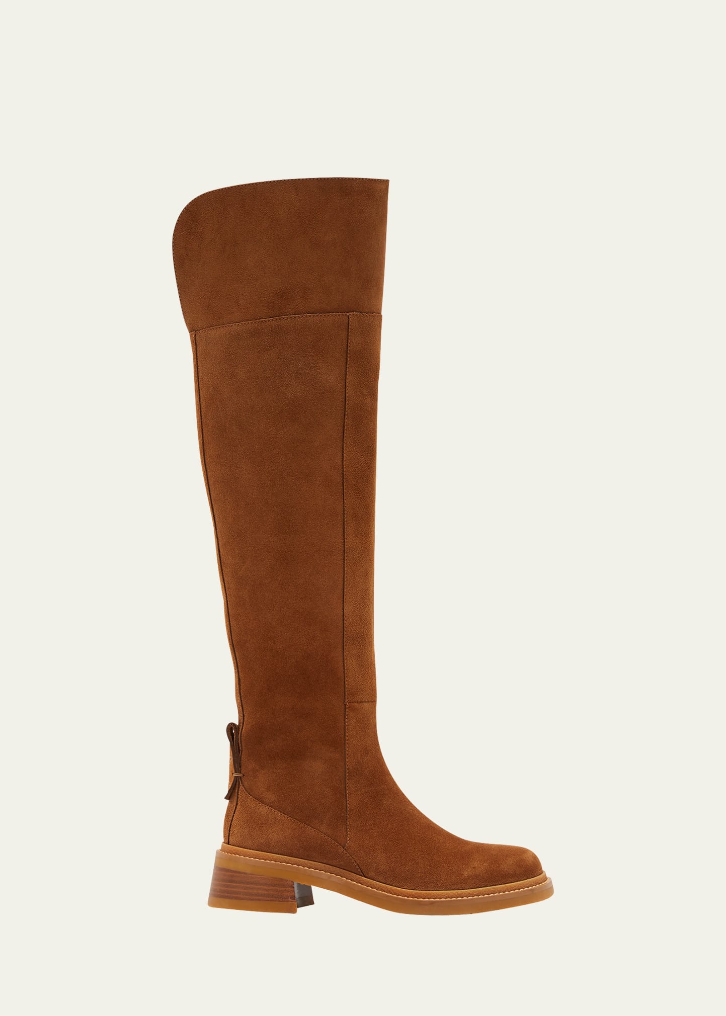 Shop See By Chloé Bonni Suede Over-the-knee Boots In Tan