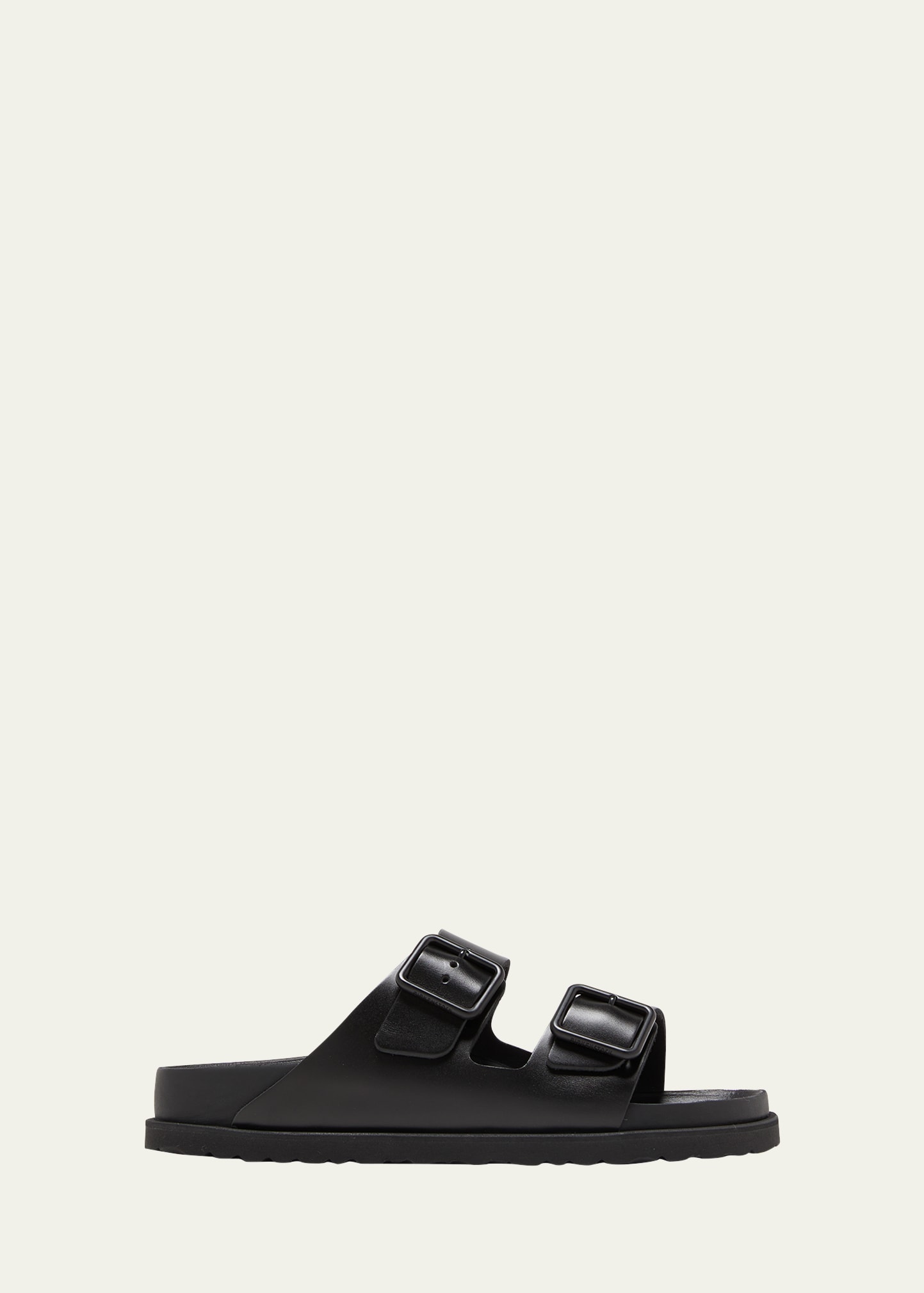 Shop Birkenstock Arizona Dual-buckle Slide Sandals In Black
