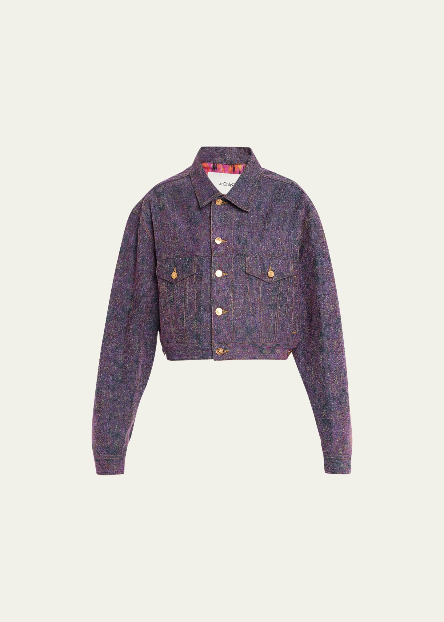 Floral Needlepoint Denim Jacket