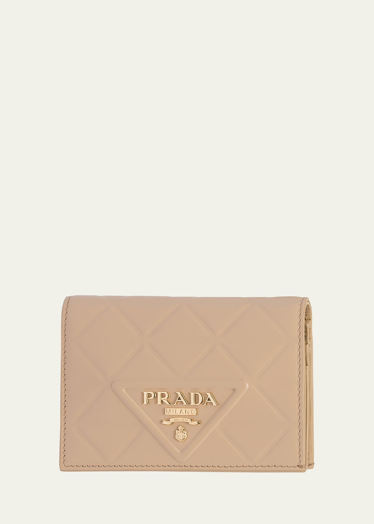 Triangle-Embossed Bifold Wallet