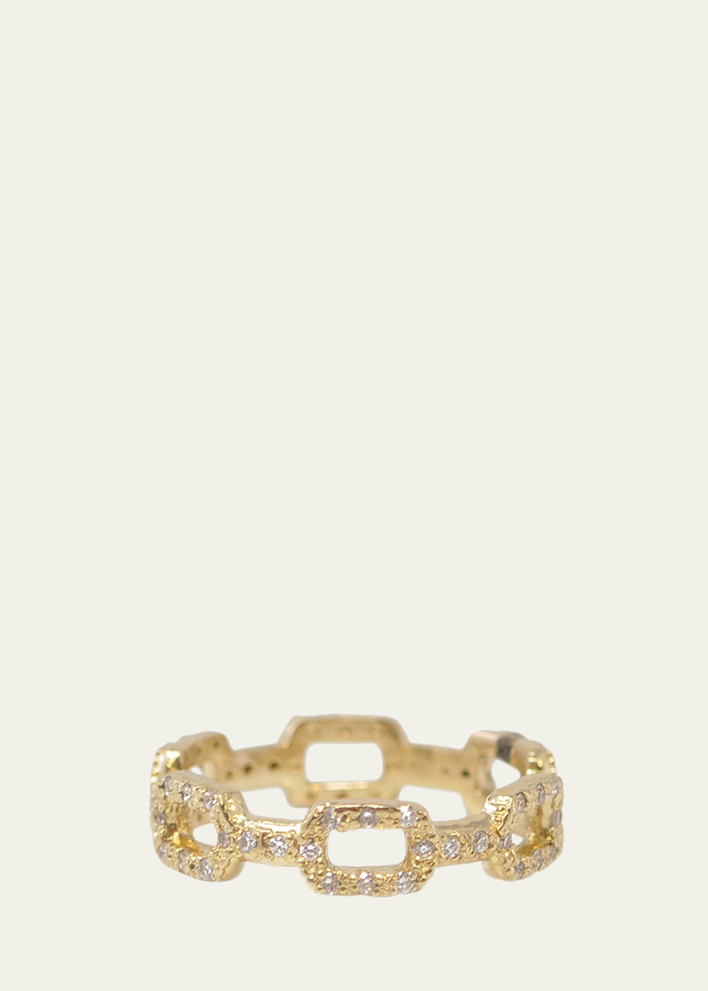 18K Yellow Gold Diamond Pave Ring