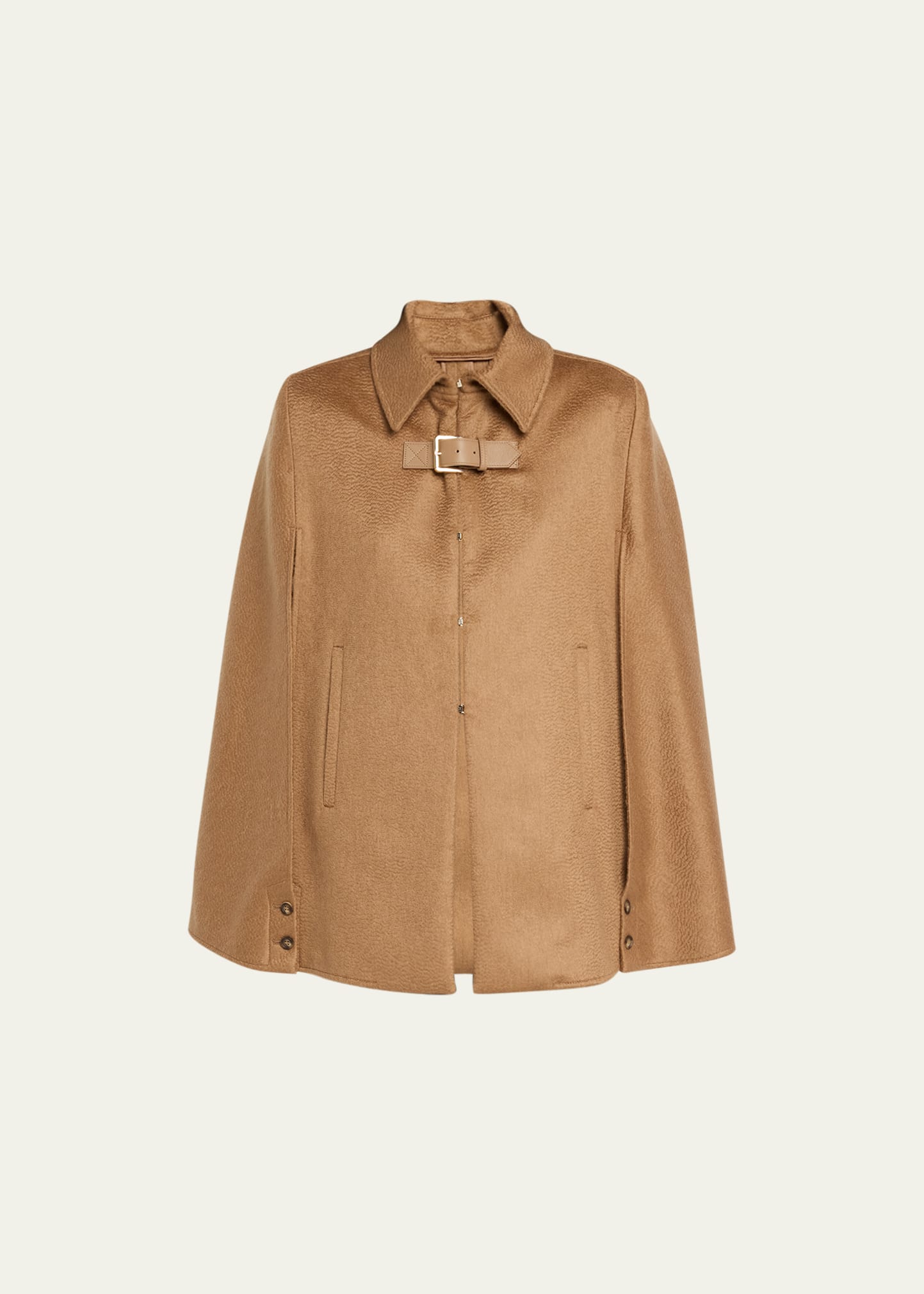 Max Mara Obliqua Structured Cashmere-blend Cape In 002 Camel