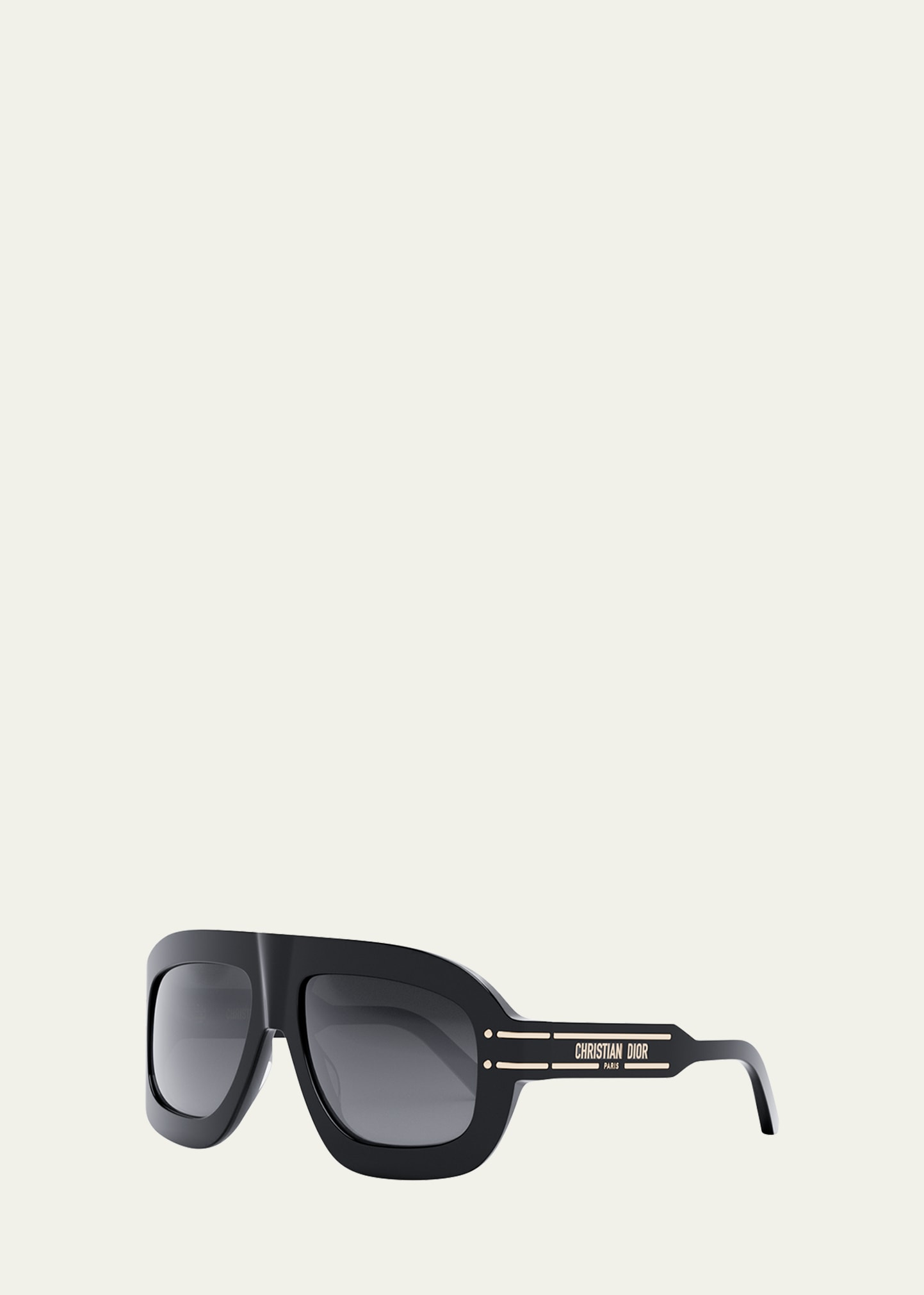 Shop Dior Signature M1u Sunglasses In Shiny Black