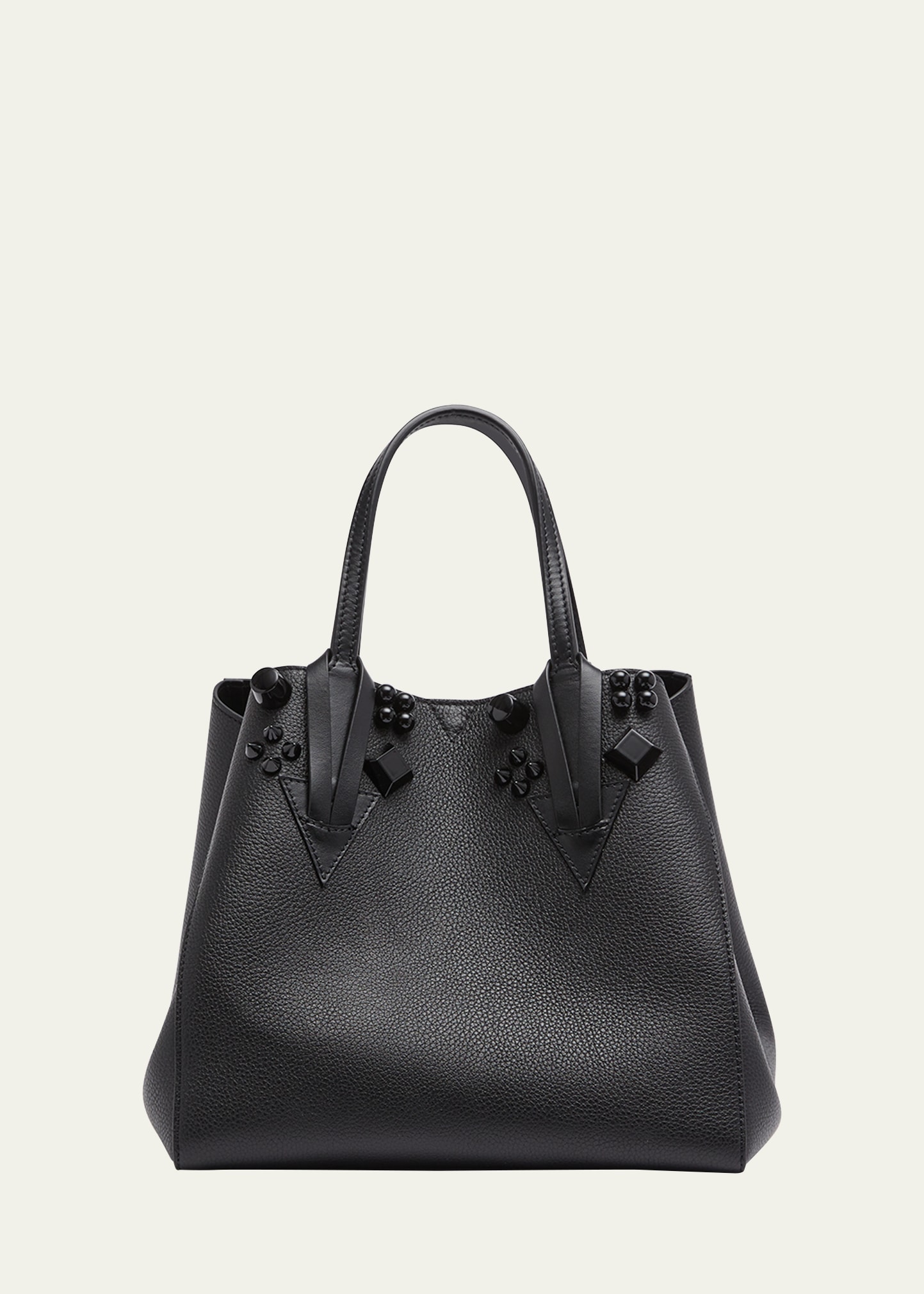 Cabachic Small Spike Leather Top-Handle Bag