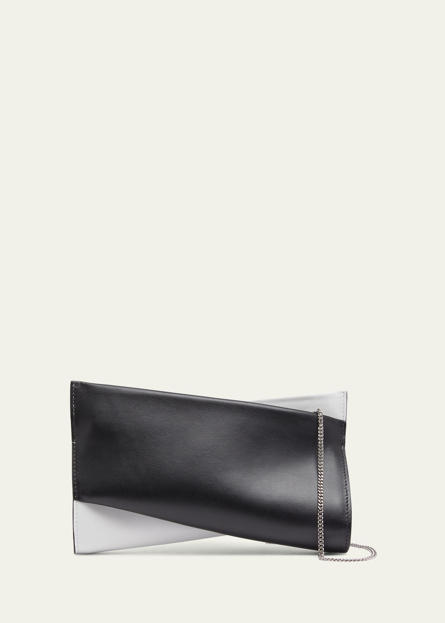 Loubitwist Small Bicolor Leather Clutch Bag