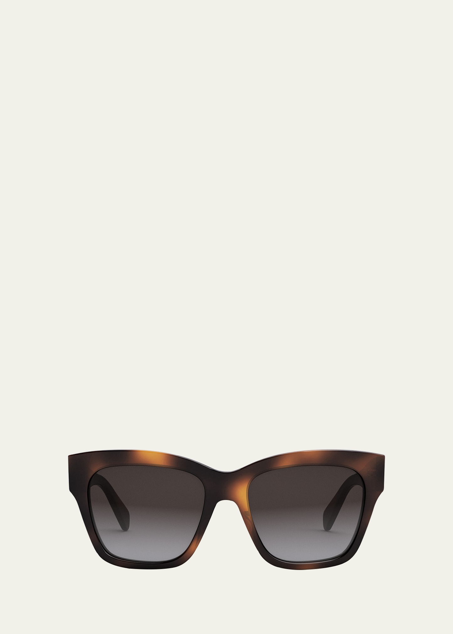 Celine Triomphe Square Acetate Sunglasses In Blonde Havana Gra