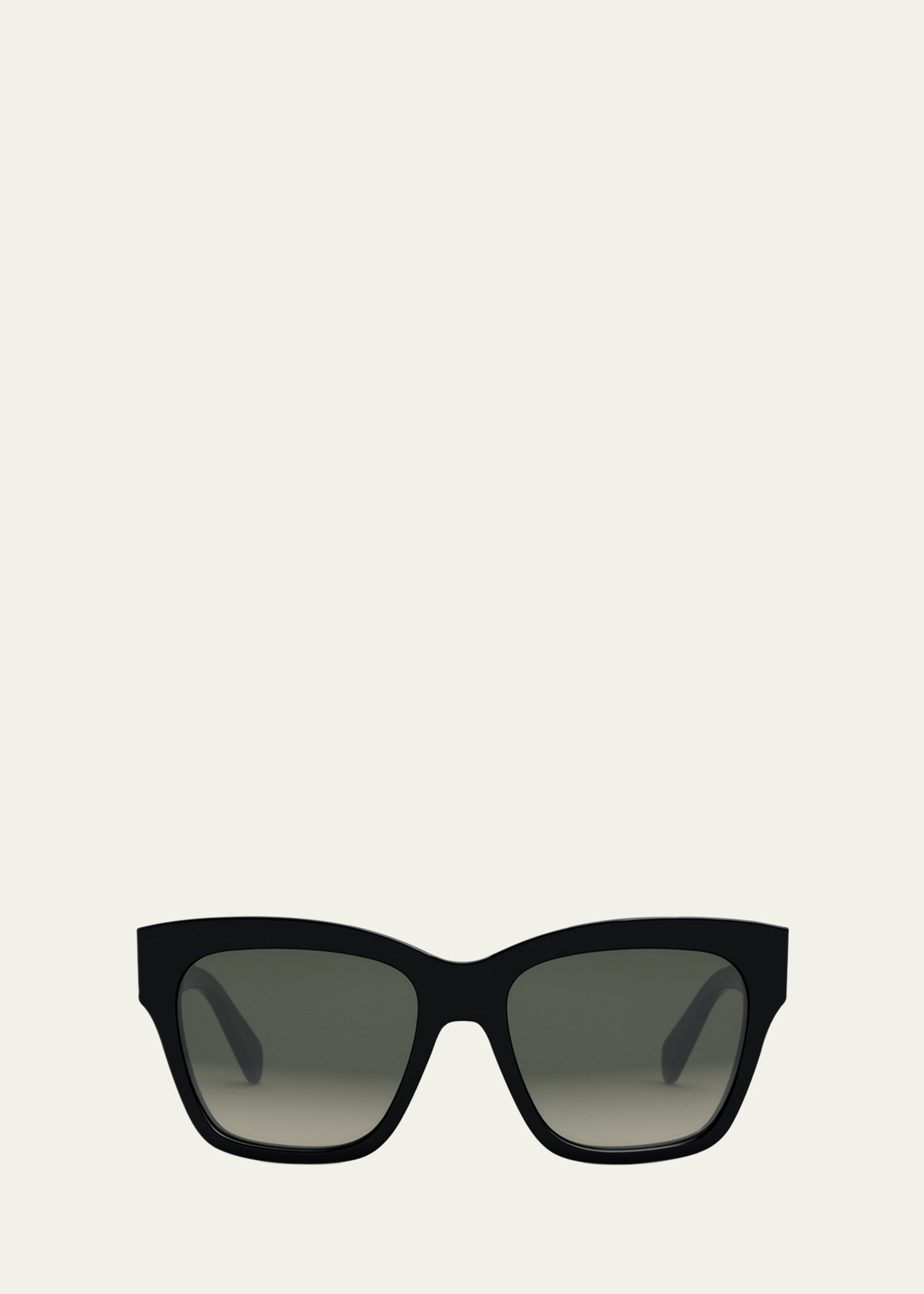 Celine Triomphe Square Acetate Sunglasses In Shiny Black Gradi