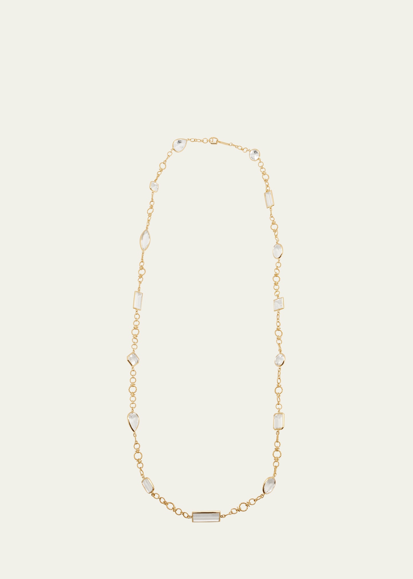 18k Yellow Gold Crystal Confetti Necklace