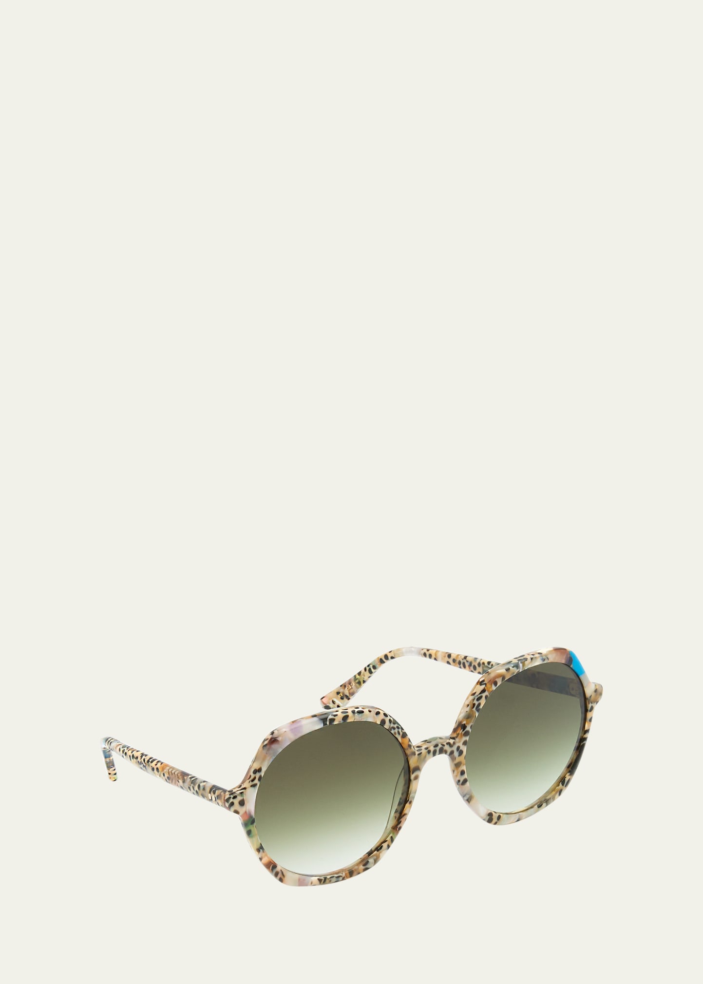 Krewe Sophia Round Multi-color Acetate Sunglasses