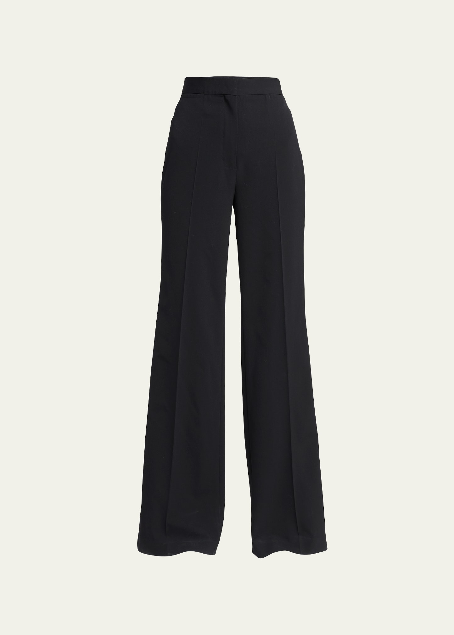 Shop Stella Mccartney High-rise Flare Crepe Trousers In 1000 Black