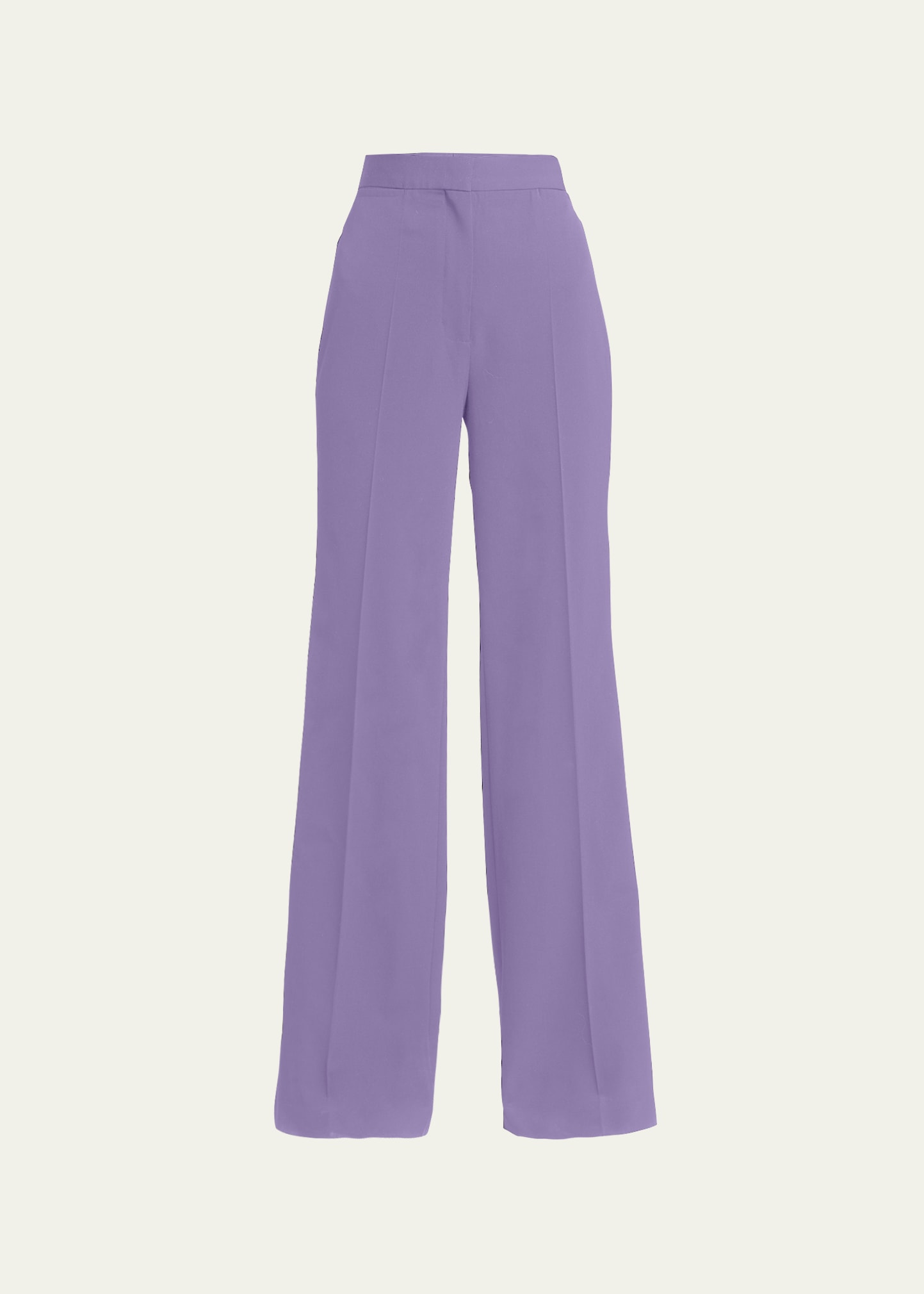 STELLA MCCARTNEY HIGH-RISE FLARE CREPE TROUSERS