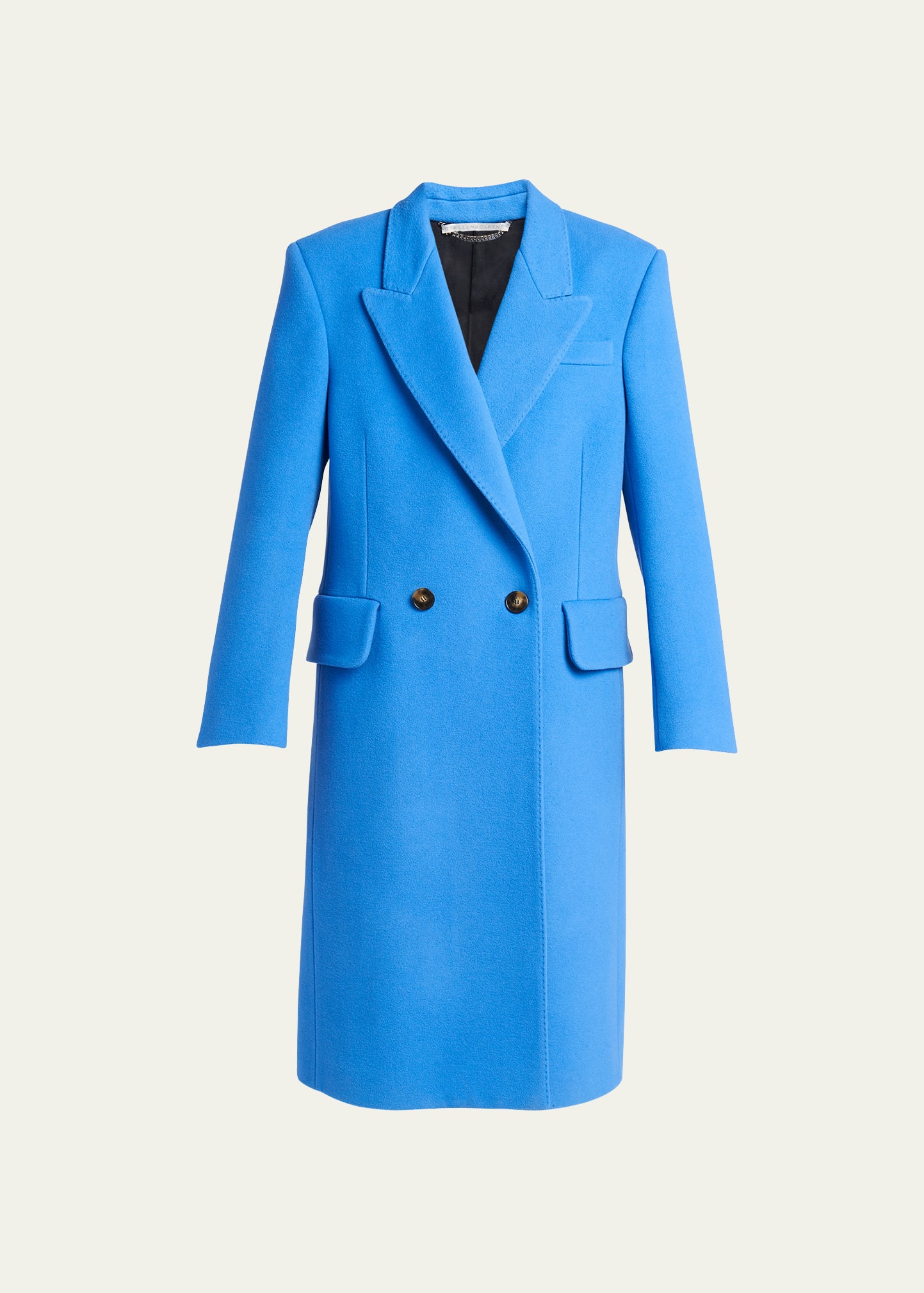 Stella Mccartney Structured Wool Top Coat In 4320 Cornflower