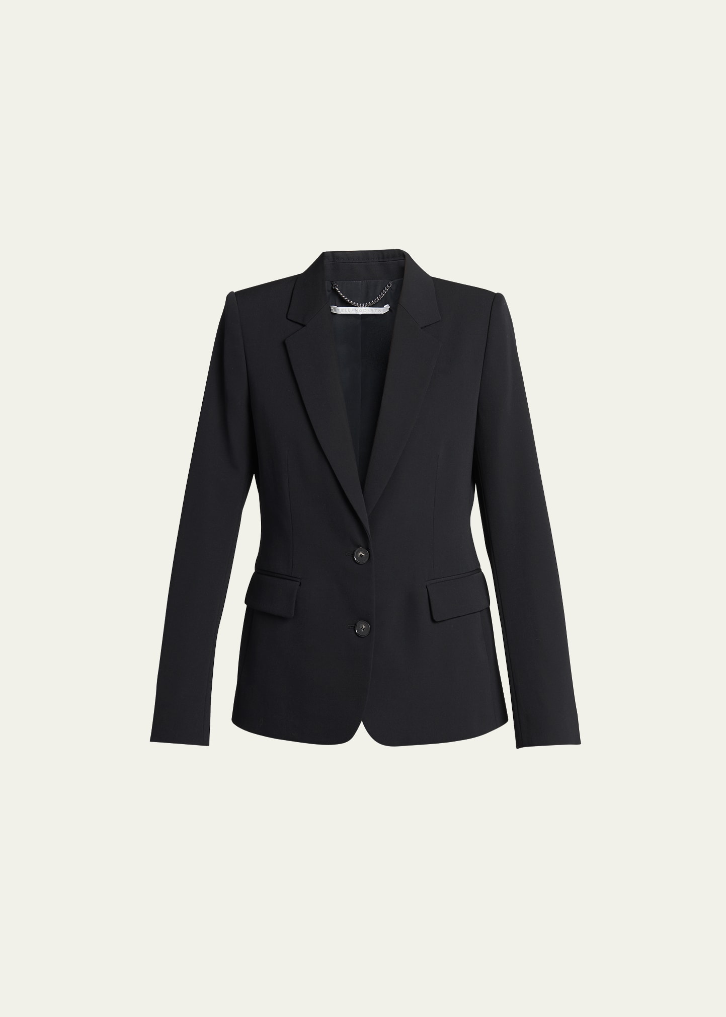 Stella Mccartney Iconic Regular Wool Blazer Jacket In 1000 Black